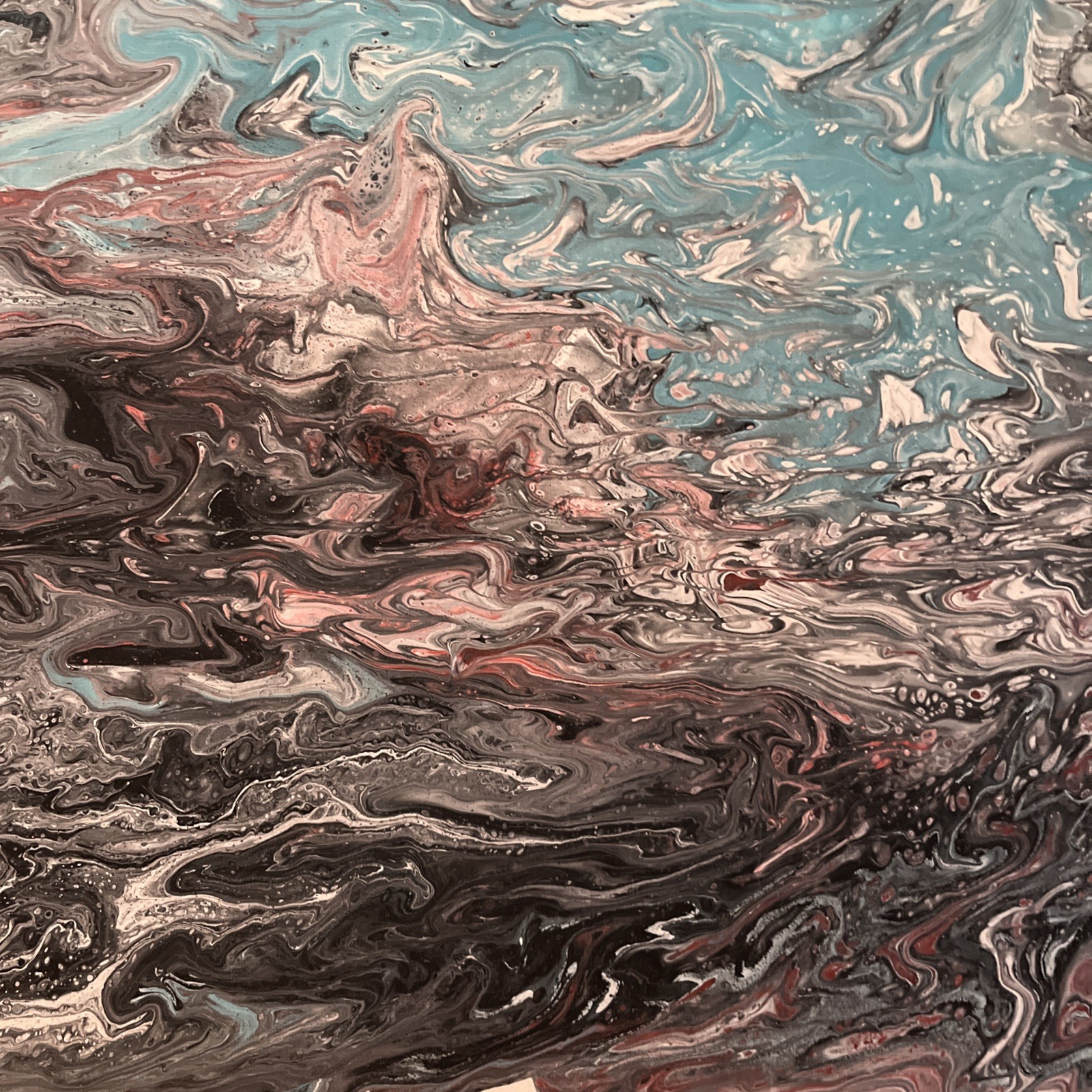 Acrylic Pour Painting Using Abstract Painting On Canvas 20×16”