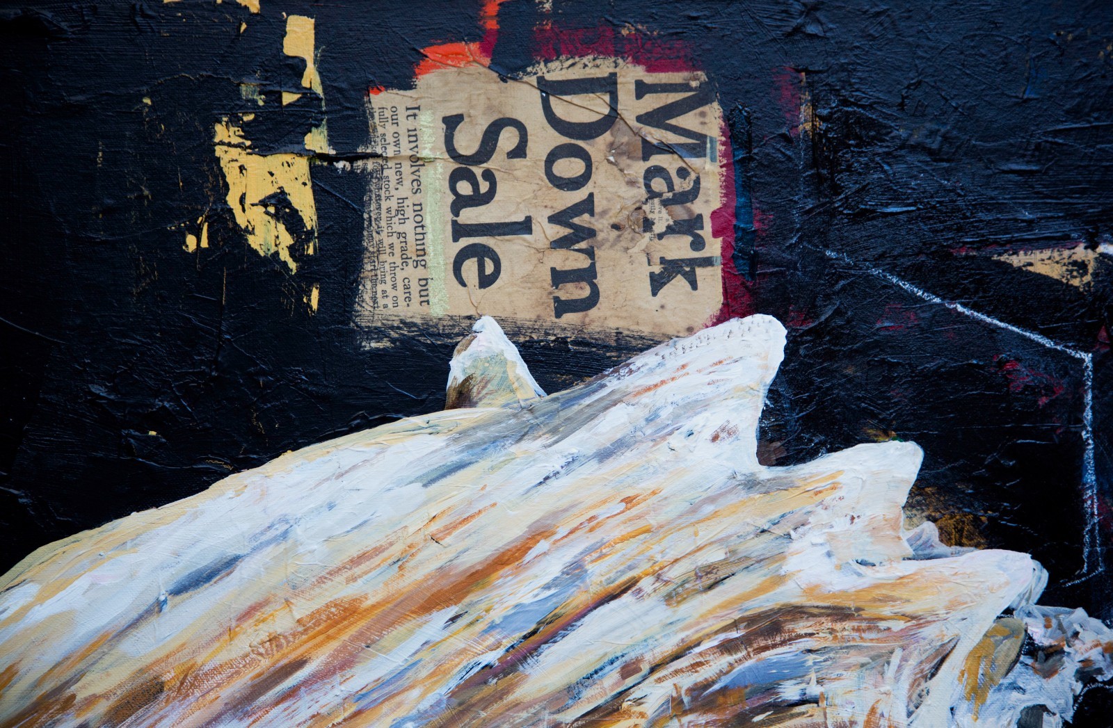 Conch 36″x 48″ Acrylic & collage on canvas direct from artist