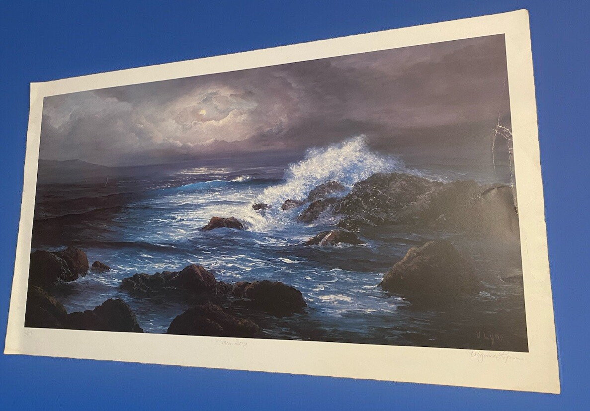 Virginia Lynn Signed Limited Edition Print «Moon Hour» Artist Proof 23×40 Art