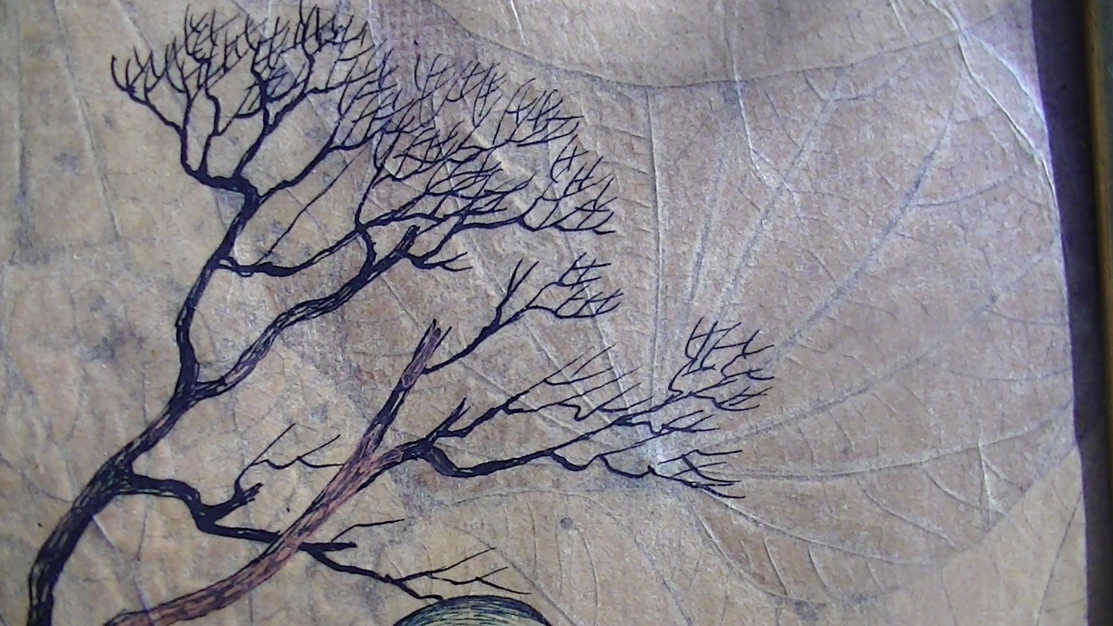 Vintage Art Piece by LERT 10″X 25″ 5 Birds Masonite leaf surface