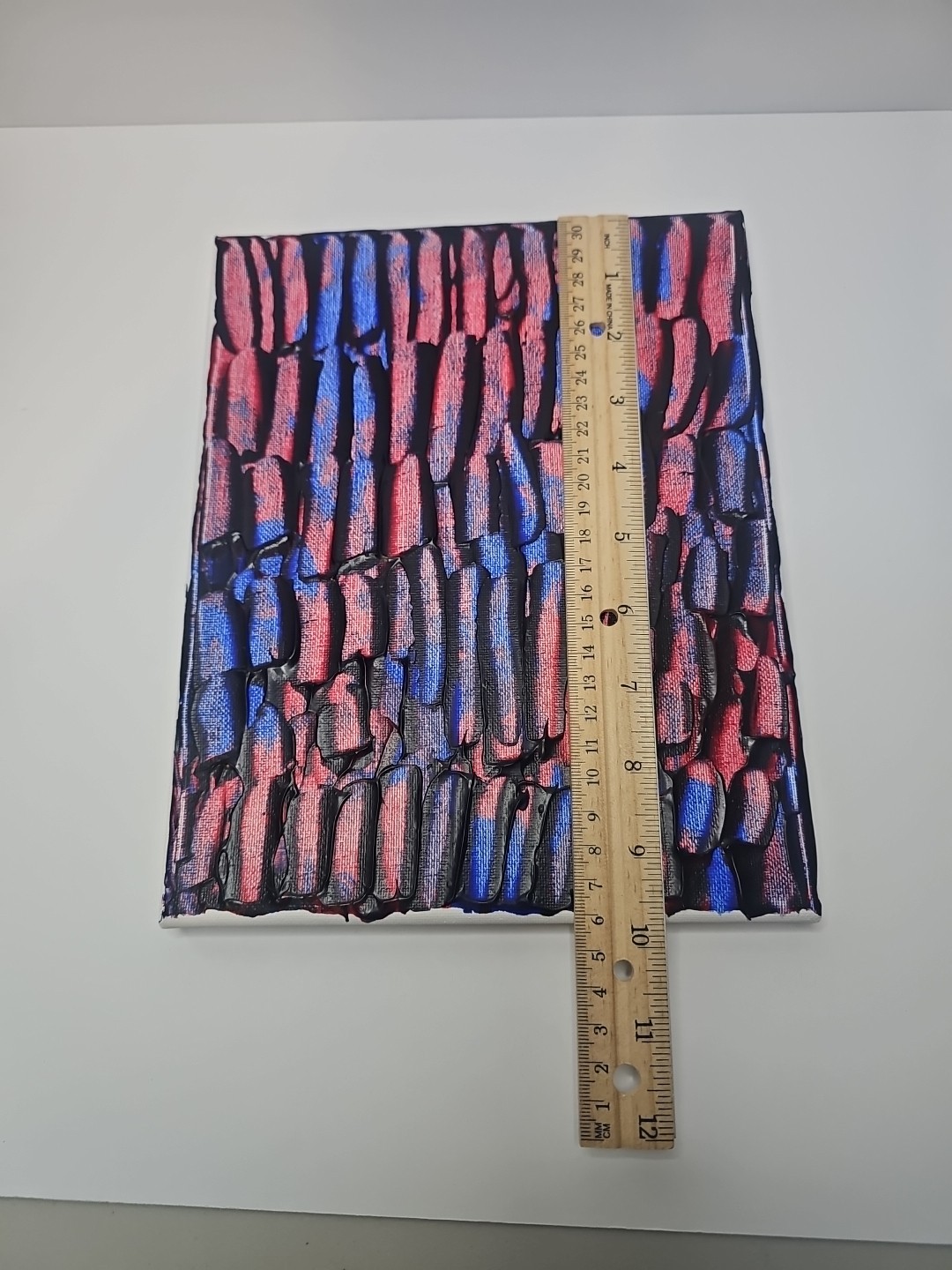 Red And Blue Multicolor Acrylic Abstract Original Art 8×10 Canvas