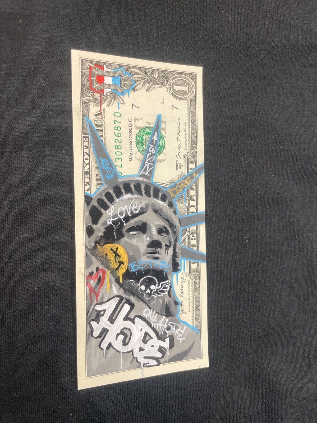 Graffiti Liberty 1 Dollar bill painting Tattoo Art Graffiti Art Street Art