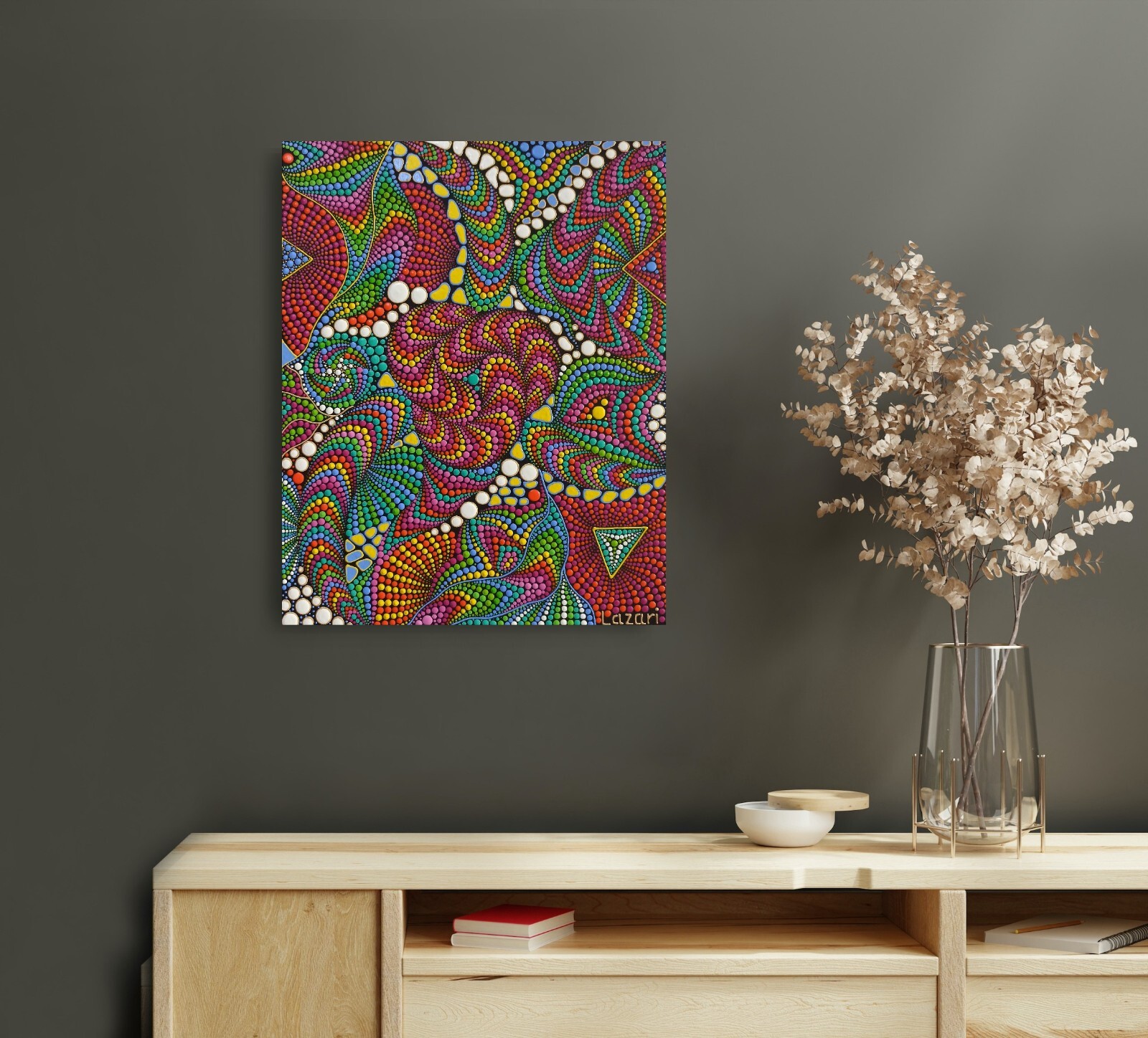 Original Abstract art Psychedelic Trippy artwork Sacred Geometry Art Eclectic