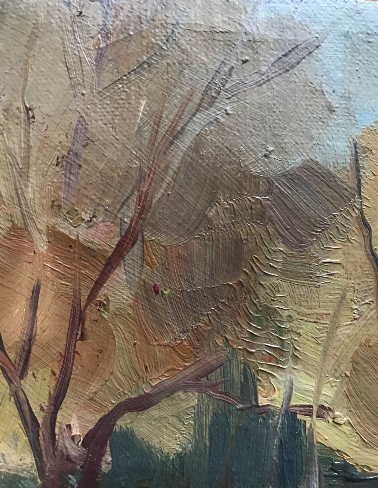 Oil Painting Forest Landscape Zabara S. Unframe Original Home Decor Art nAAA2246