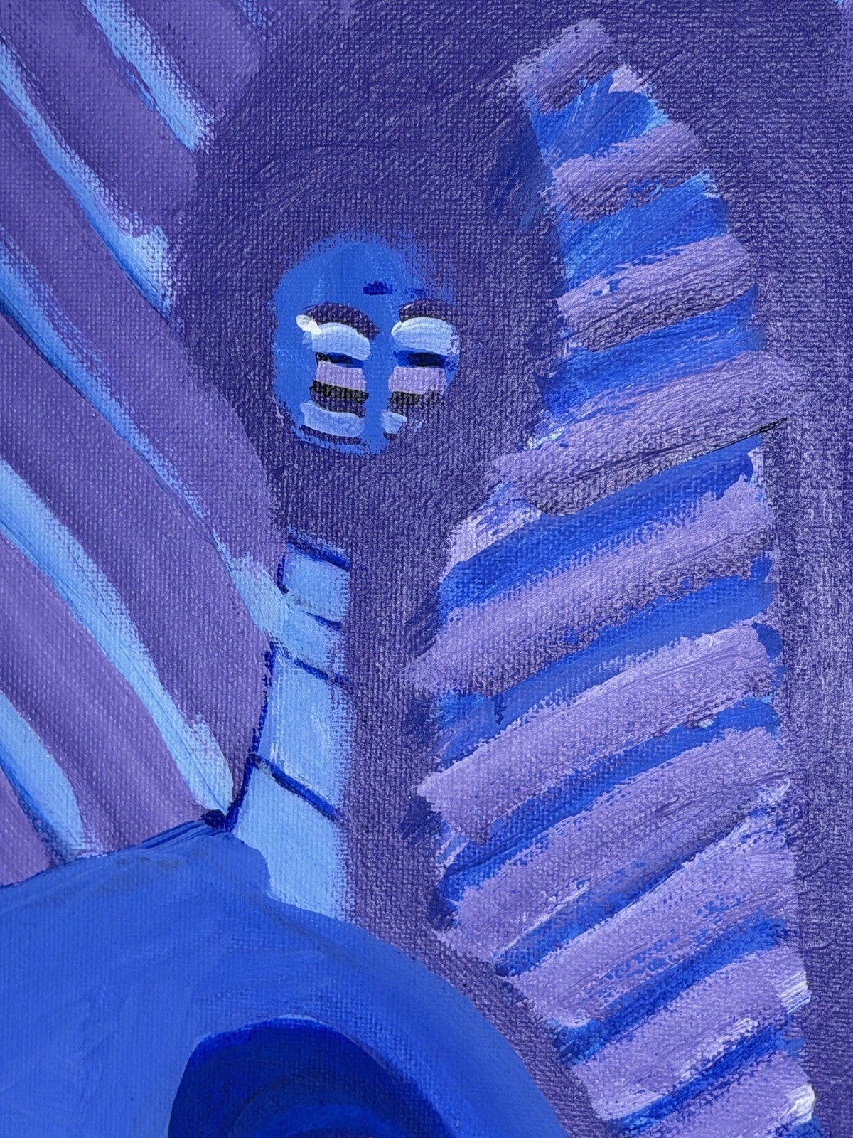 Visionary Expressionist Dream Painting By New York Outsider Artist Louise Abrams