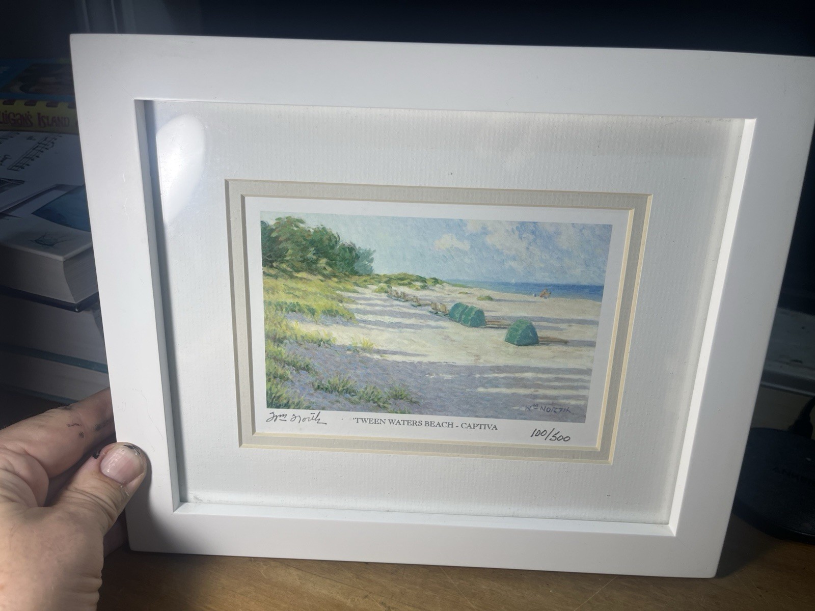Wm North Painting “Tween Waters Beach Captiva” Numbered 100 Out Of 500