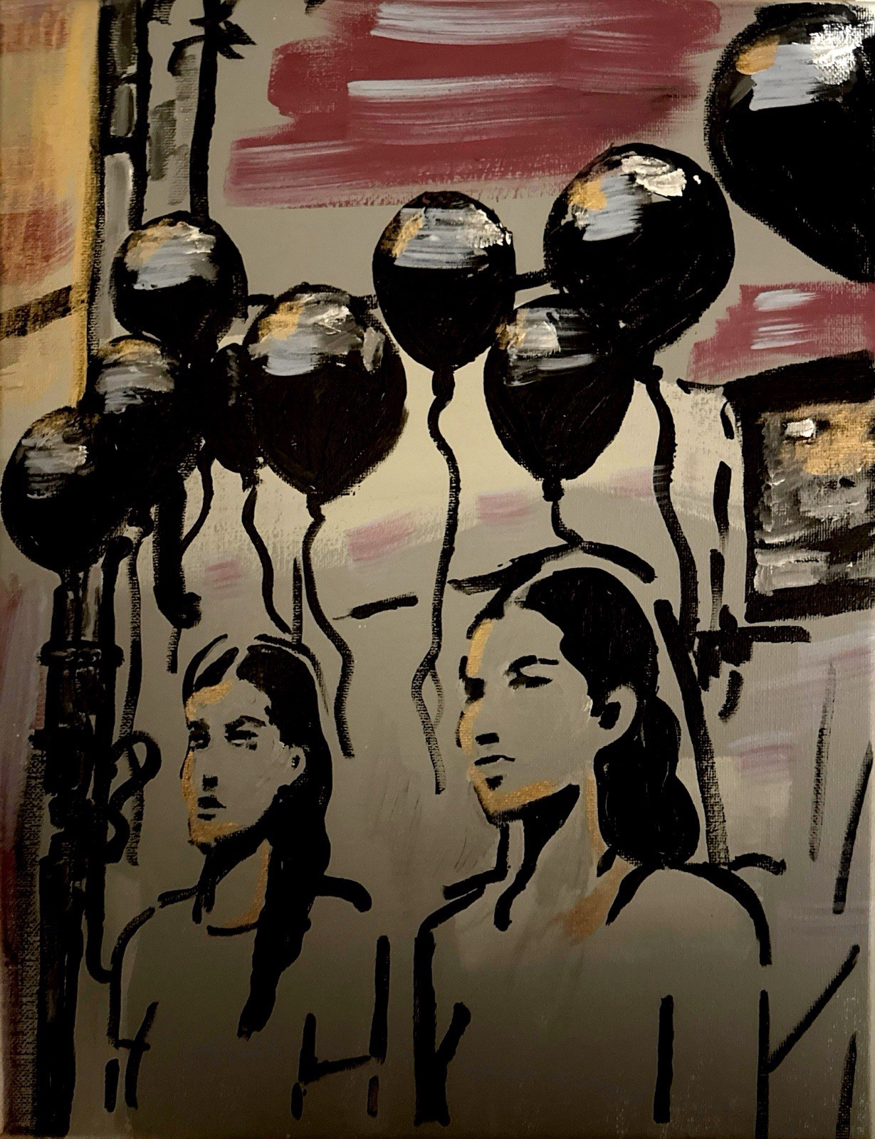 Original Contemporary Neo-Pop Canvas 11×14” Painting “Inflation” Decor Art COA