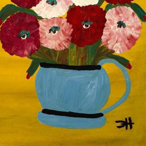 Clementine Hunter (Handmade) Signed Oil Painting on Canvas 16×24 in Naive Art ..