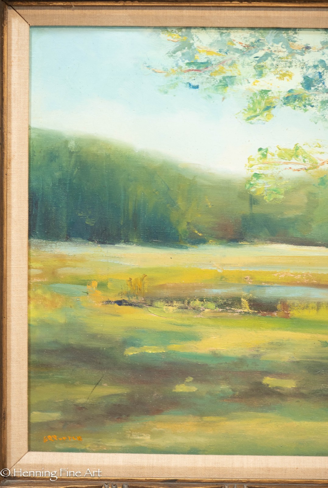 Beautiful E.B. Rumple Landscape Oil Painting Nashville Indiana Rare Artist 24×28