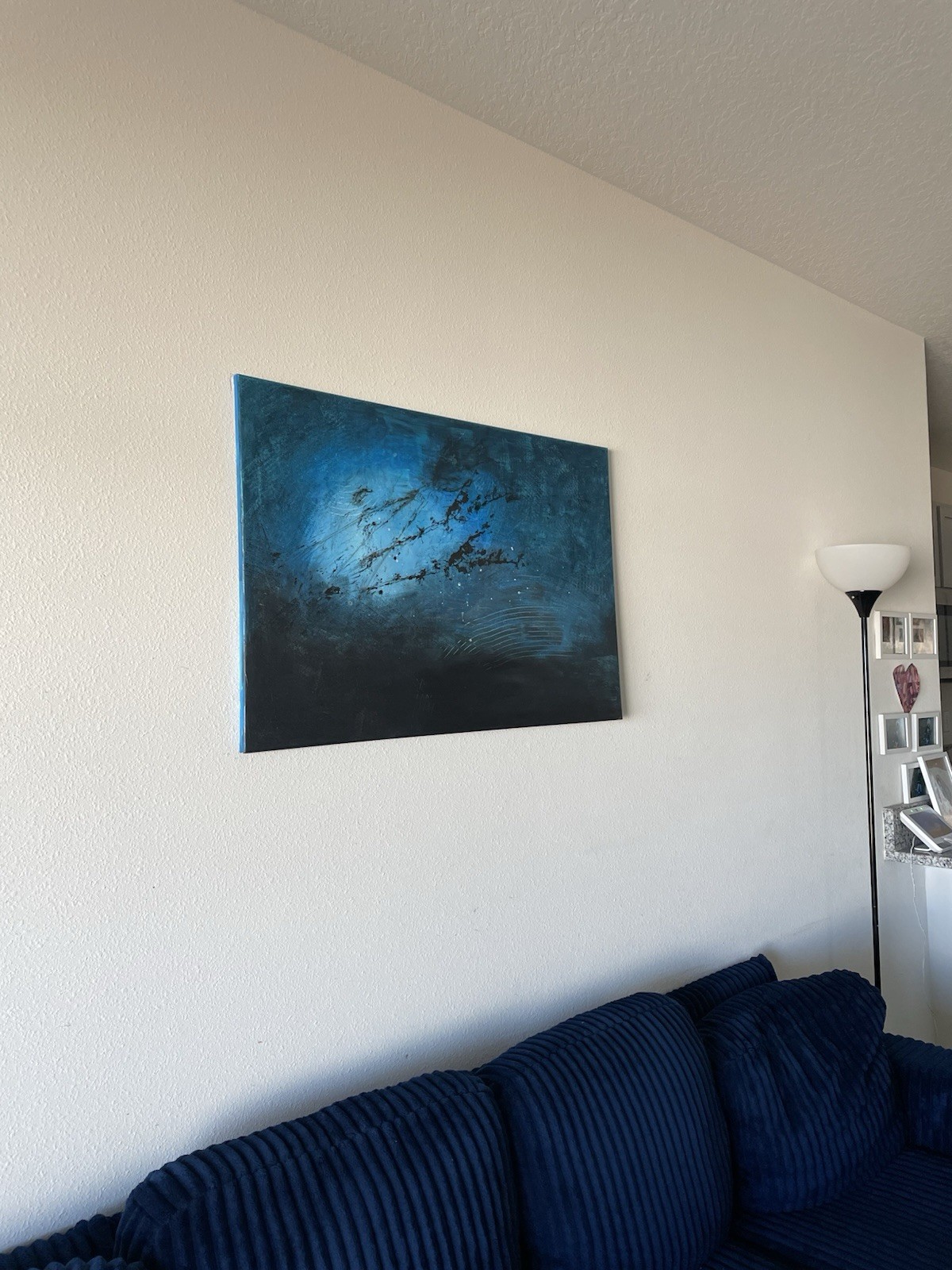 Coastal Waters Acrylic Pour Painting On Stretched Canvas