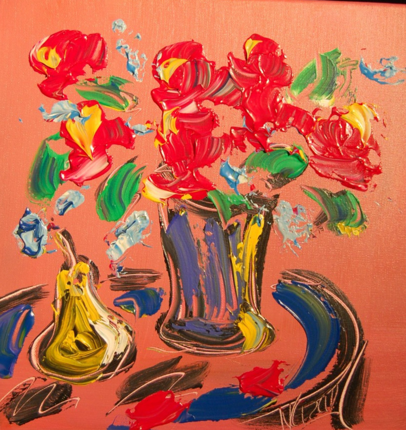 Flowers Original Oil Painting Canvas Wall Art Stretched