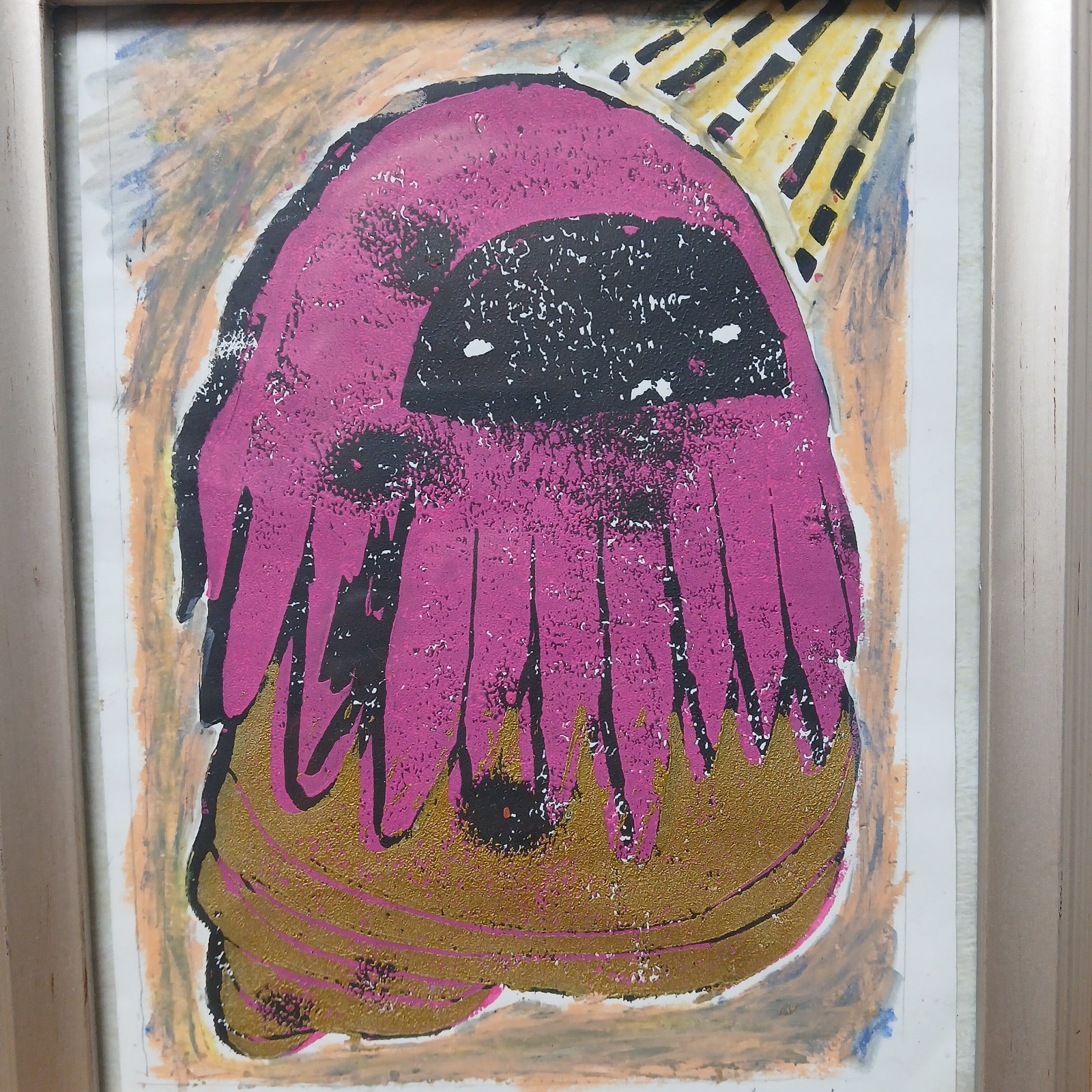Original Signed Limited Abstract Expressionist Original 5/8 Framed Artwork MCM