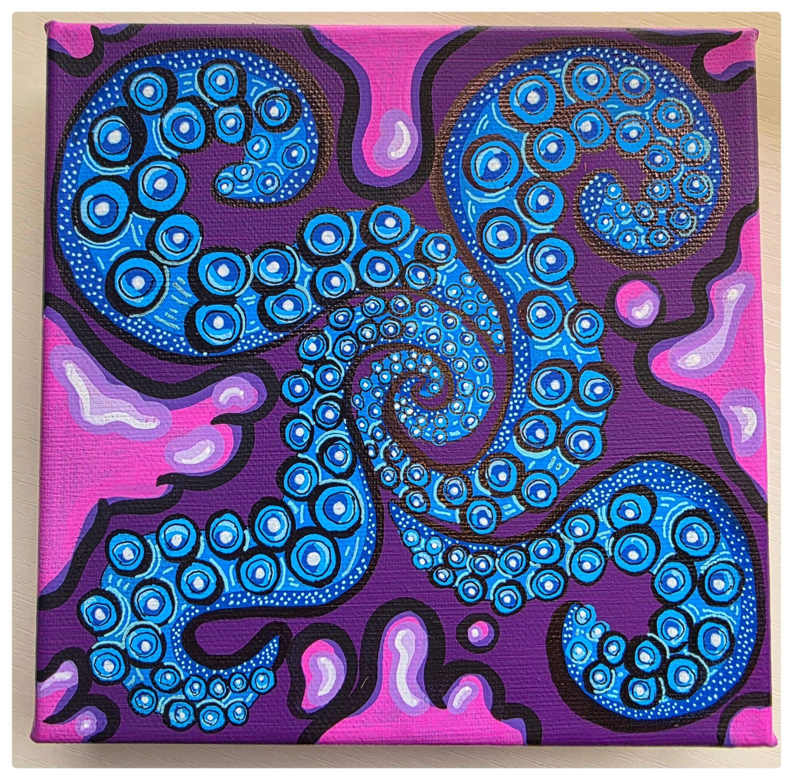 Davy Jones’ Locker Collection – Strange And Deranged Art – 6×6 Canvas Paintings