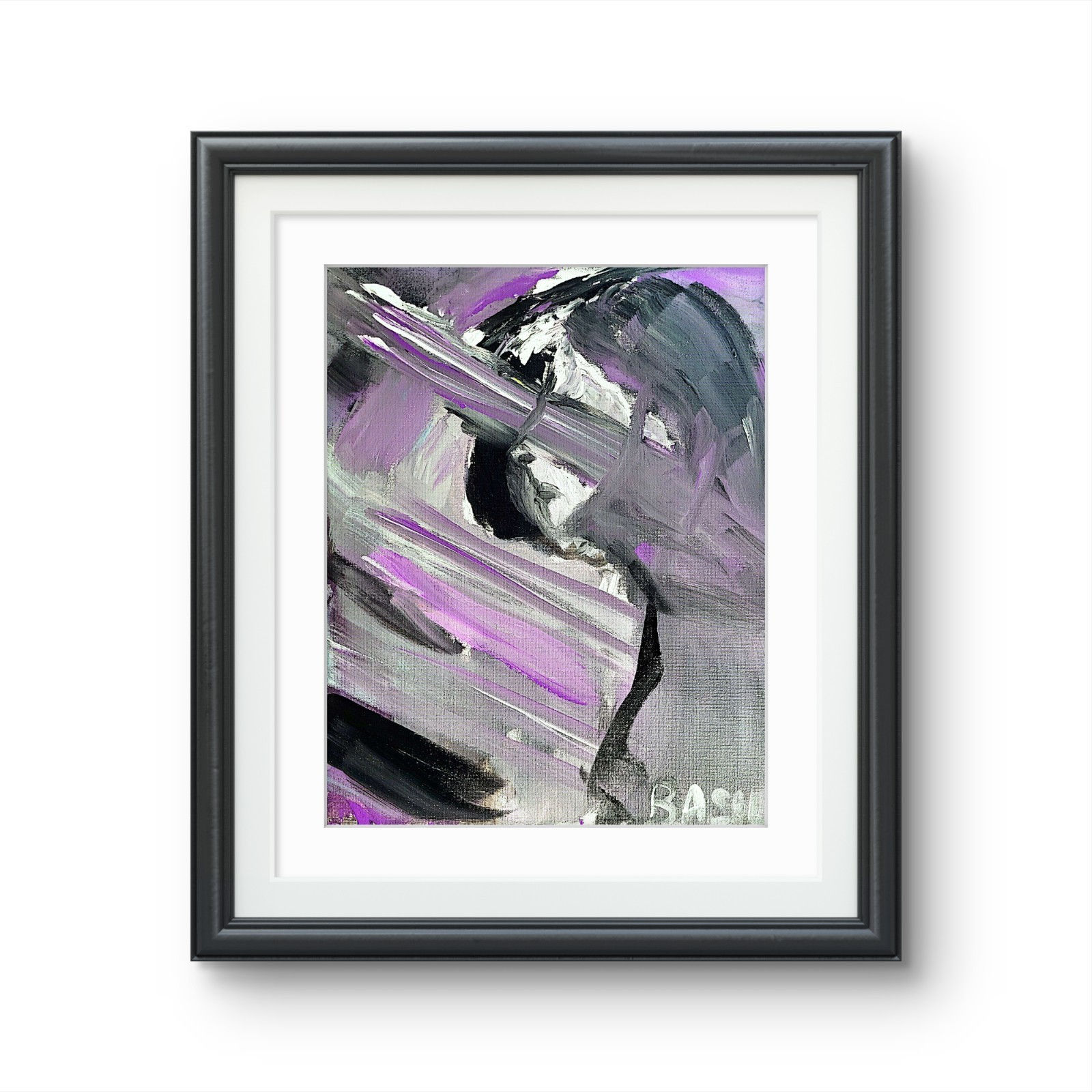 Purple Sunrays Through Blinds Neo Expressionism Original Artwork 11×14 Canvas