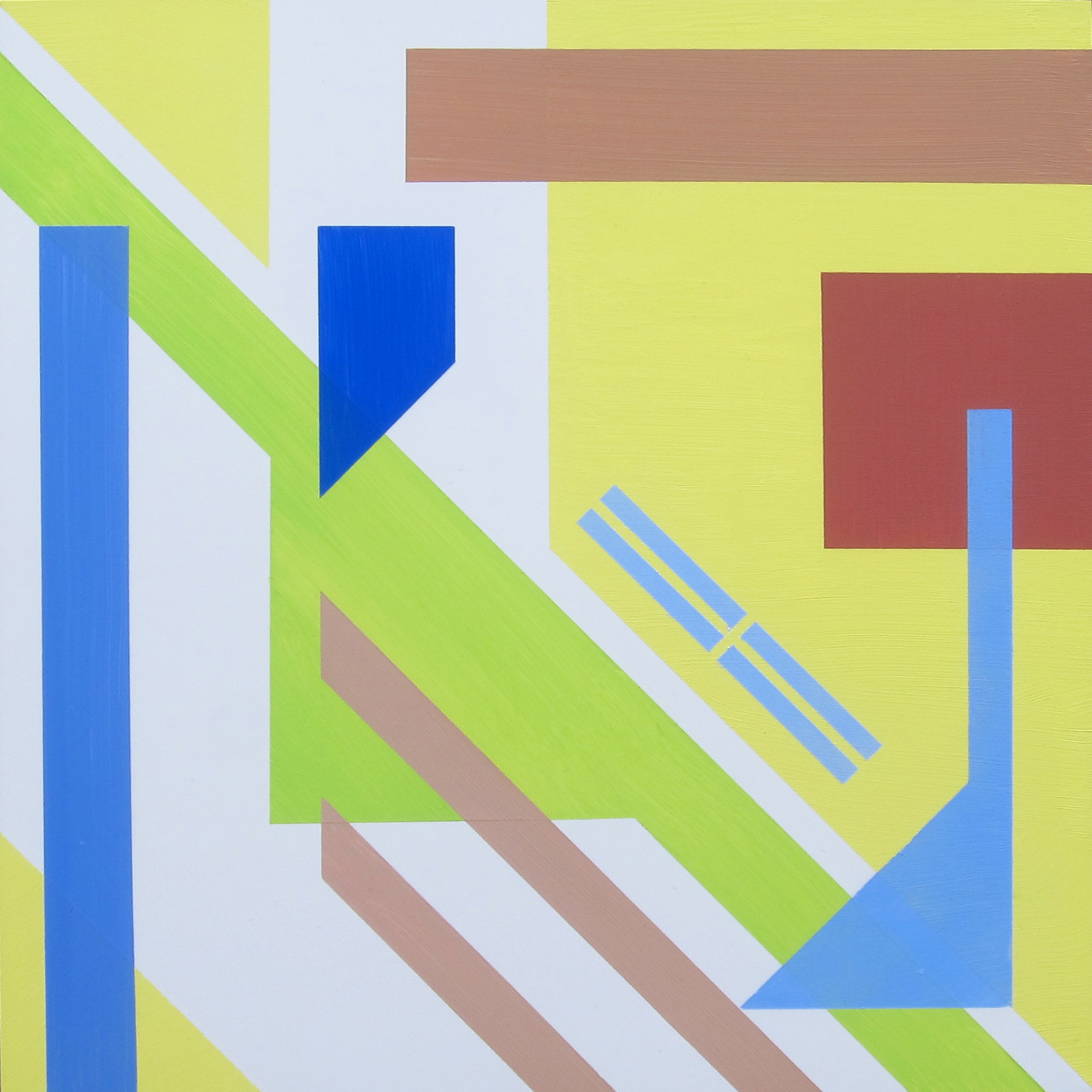 Abstract Modern Geometric Original Acrylic Painting – 12″ x 12″ x 3/4″