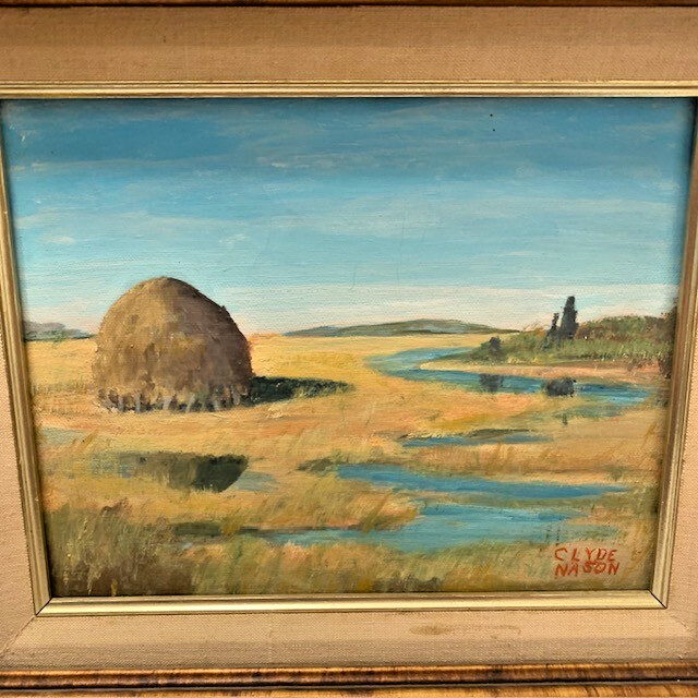 Original Art Moody Impressionist Painting Signed Western Landscape River Vintage