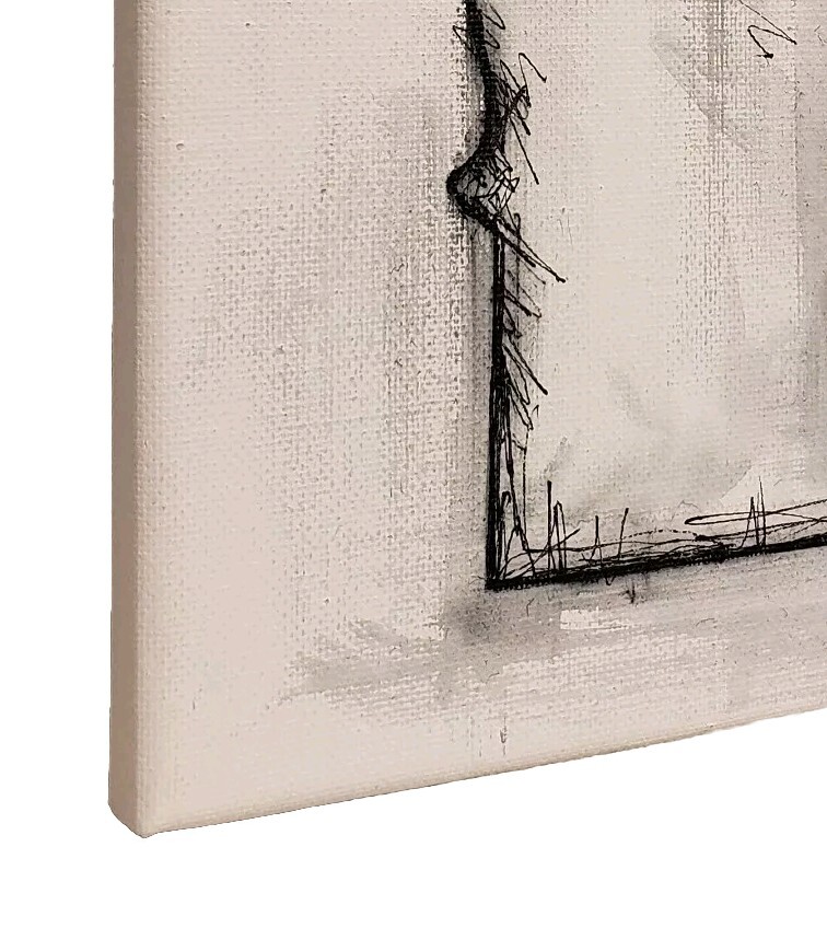 Original Abstract Modern Minimal Ink Painting By K.A.Davis » Minnesota «