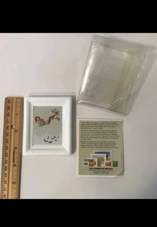Villeroy Boch Galerie Bone China Picture Germany Santa Christmas Vintage Decor