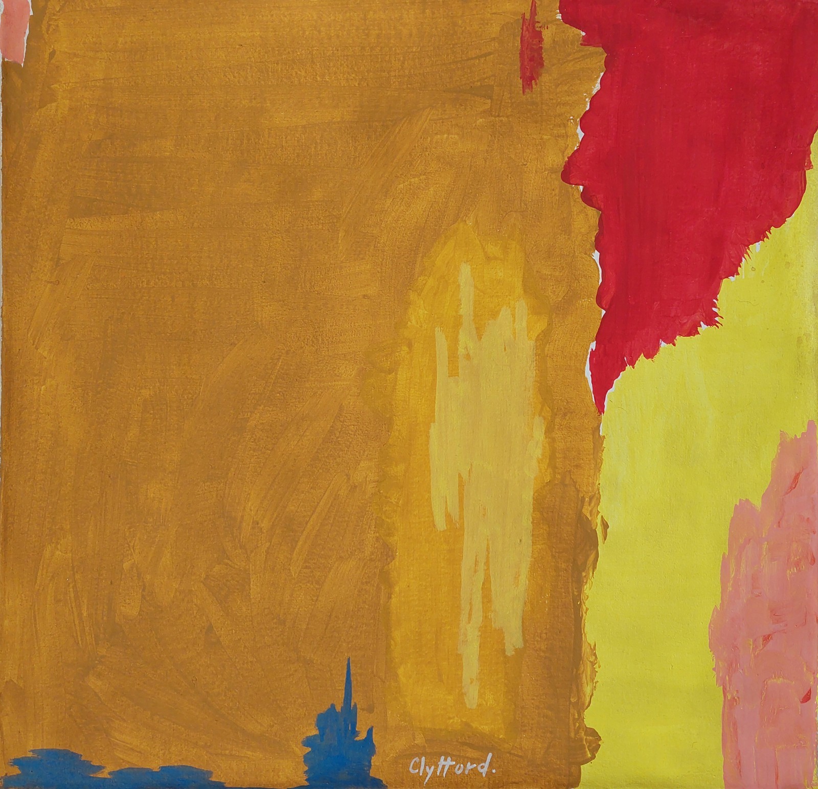 Clyfford Still Signed Abstract Expressionist Oil Painting on Canvas American Art