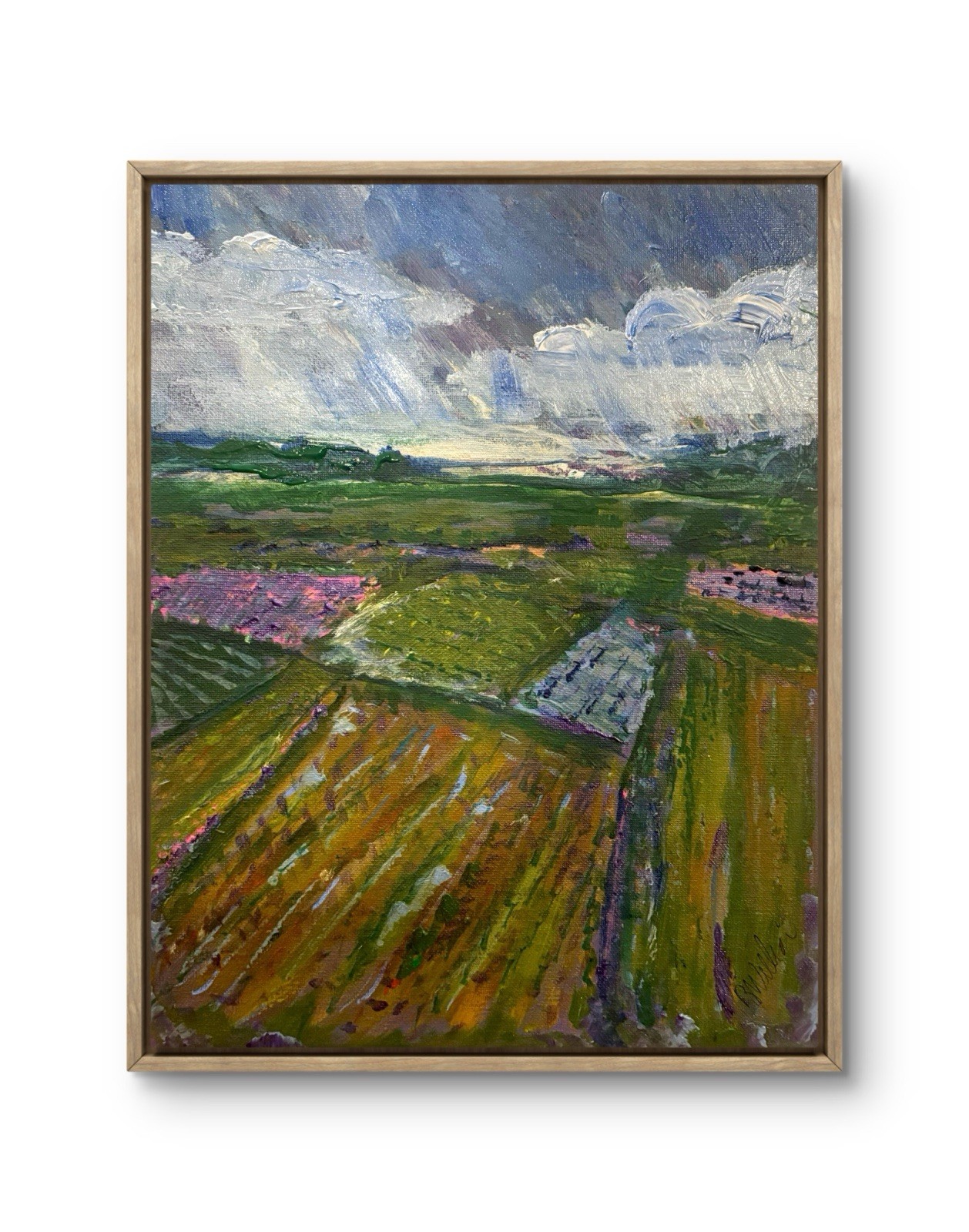 Tuscany Morning -11×14 ABSTRACT IMPRESSIONISM ORIGINAL FINE ART Signed Canvas