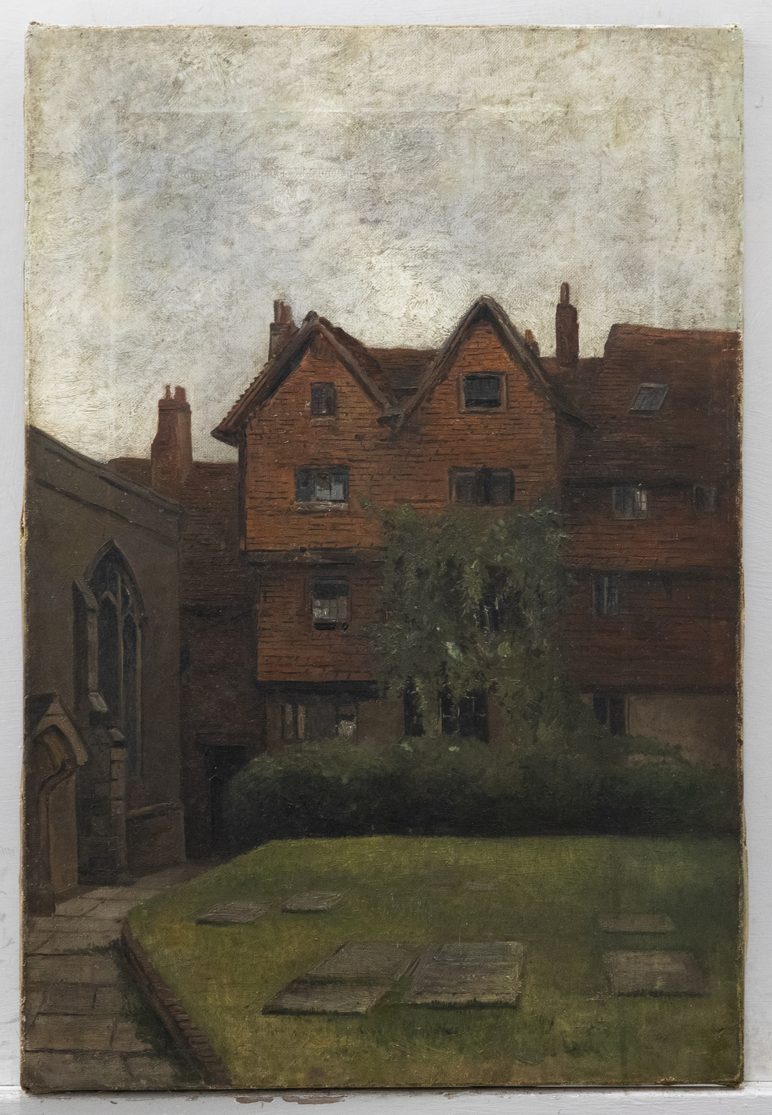 Victorian School 19th Century Oil – Red Brick House