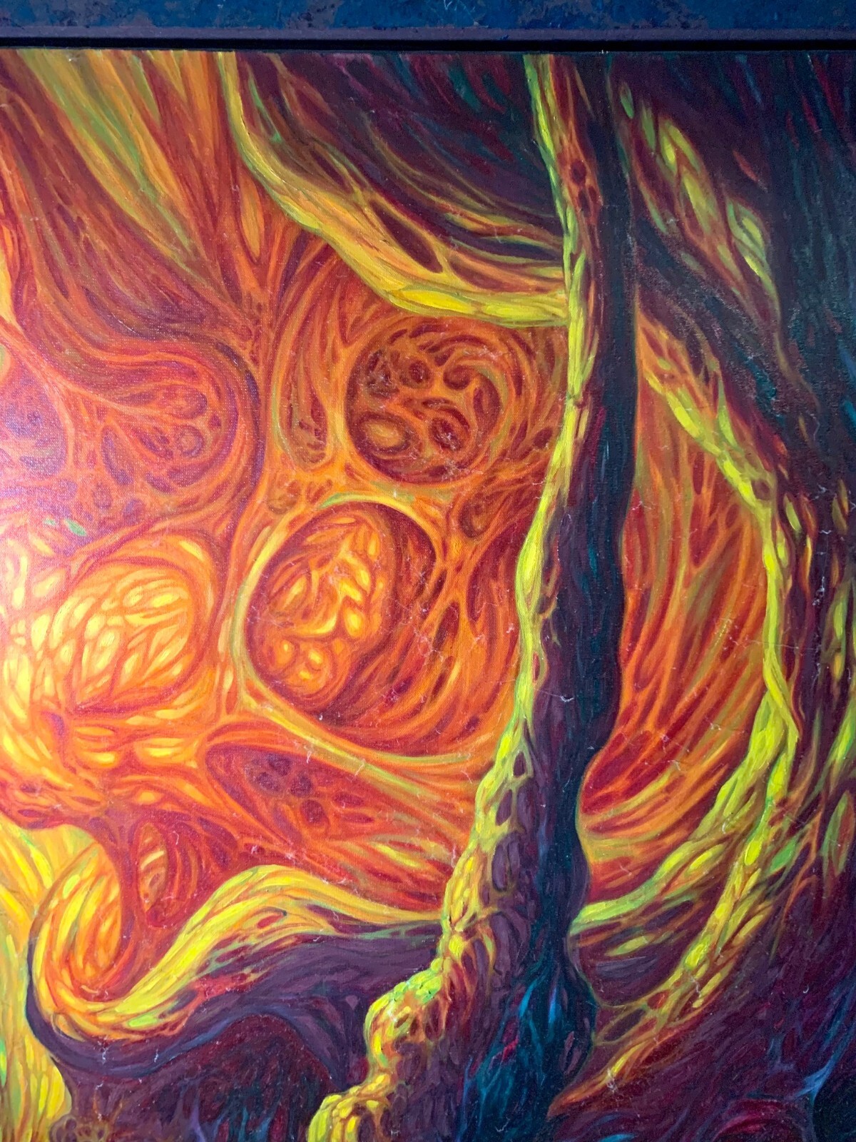 🔥🐇GUY AITCHISON – Original Oil on Canvas – MIND TREE 1 – 1993 (TATTOO ARTIST)