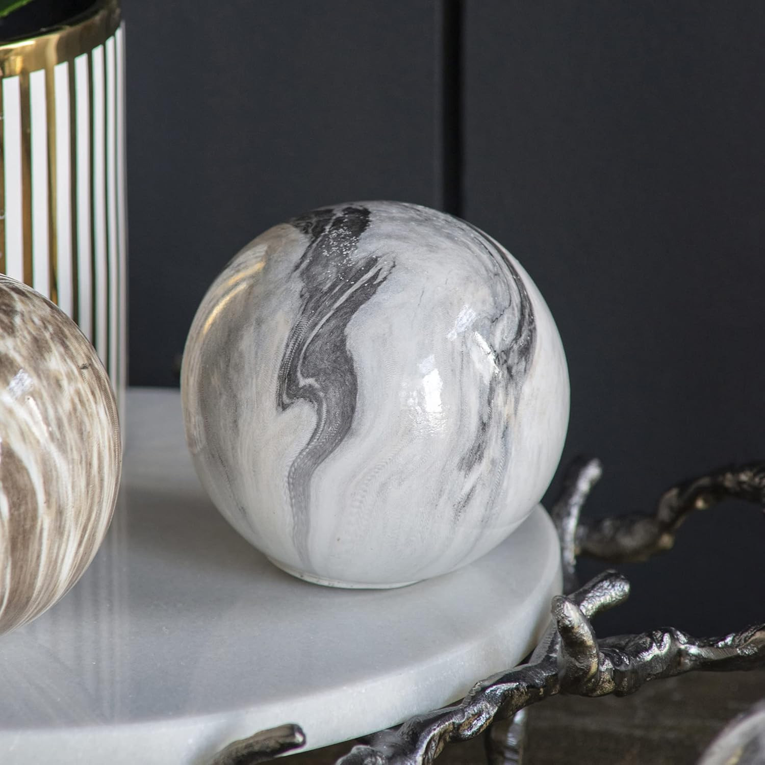 A&B Home Decorative Balls – Decorative Orbs for Bowls Vases Table Centerpiece De