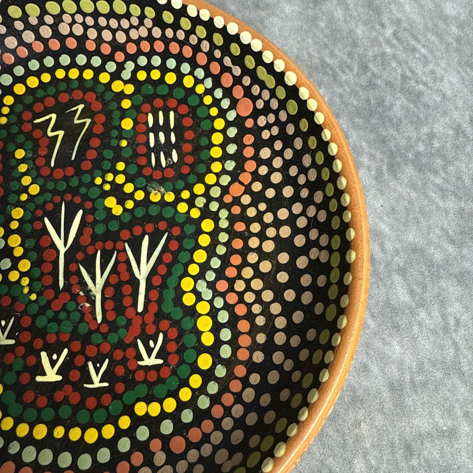 Aboriginalia Hand Painted Art Plate The Dreamtime 6″ Made Australia Aboriginal