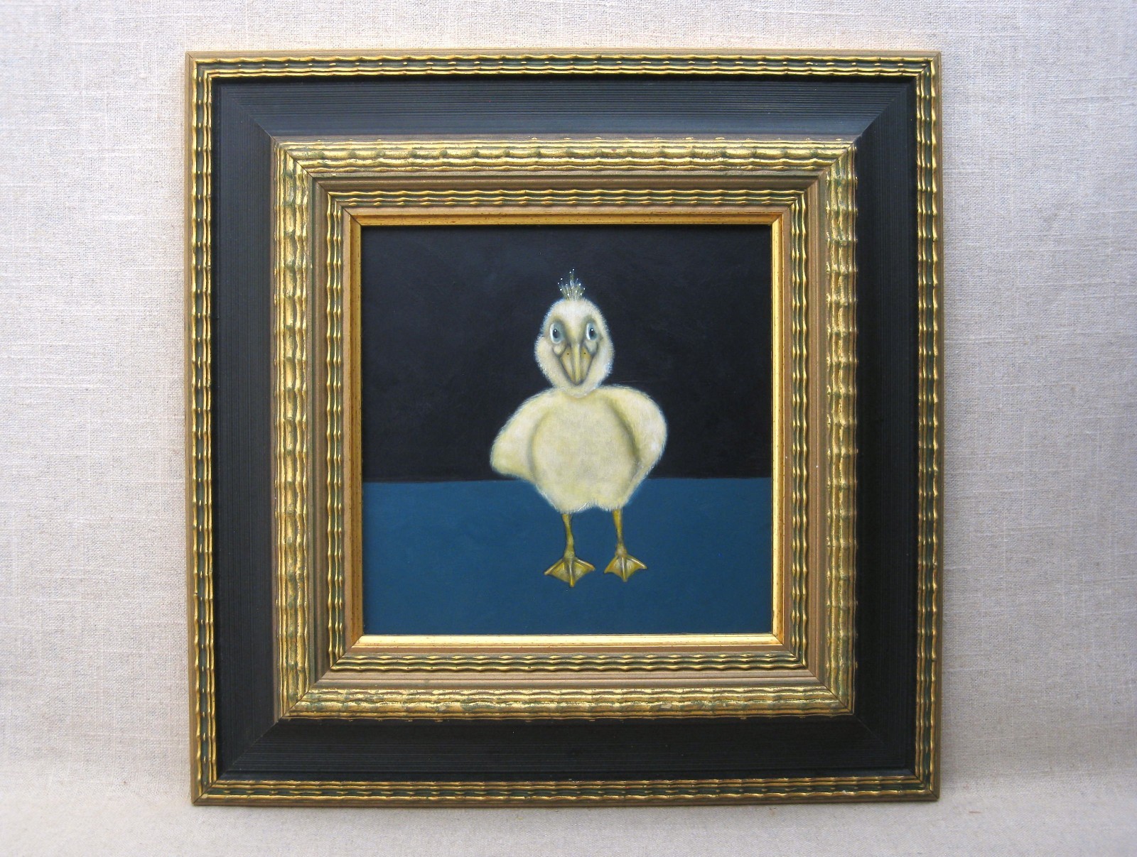 Duckling Portrait Painting, Birds Water Fowl Wildlife Nature Painting