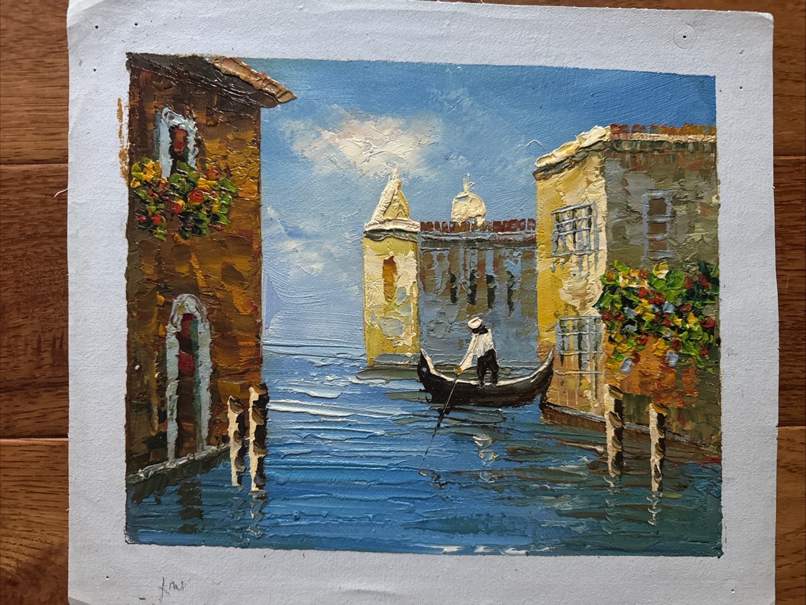 Vintage yet- NEW – Oil Painting on a Flat Canvas- Image Size 8” X 10 Italy