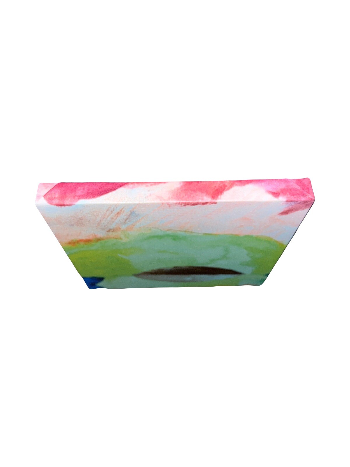 Canvas Acrylic painting on a 8×8 wooden frame – «Ocean with sunset»