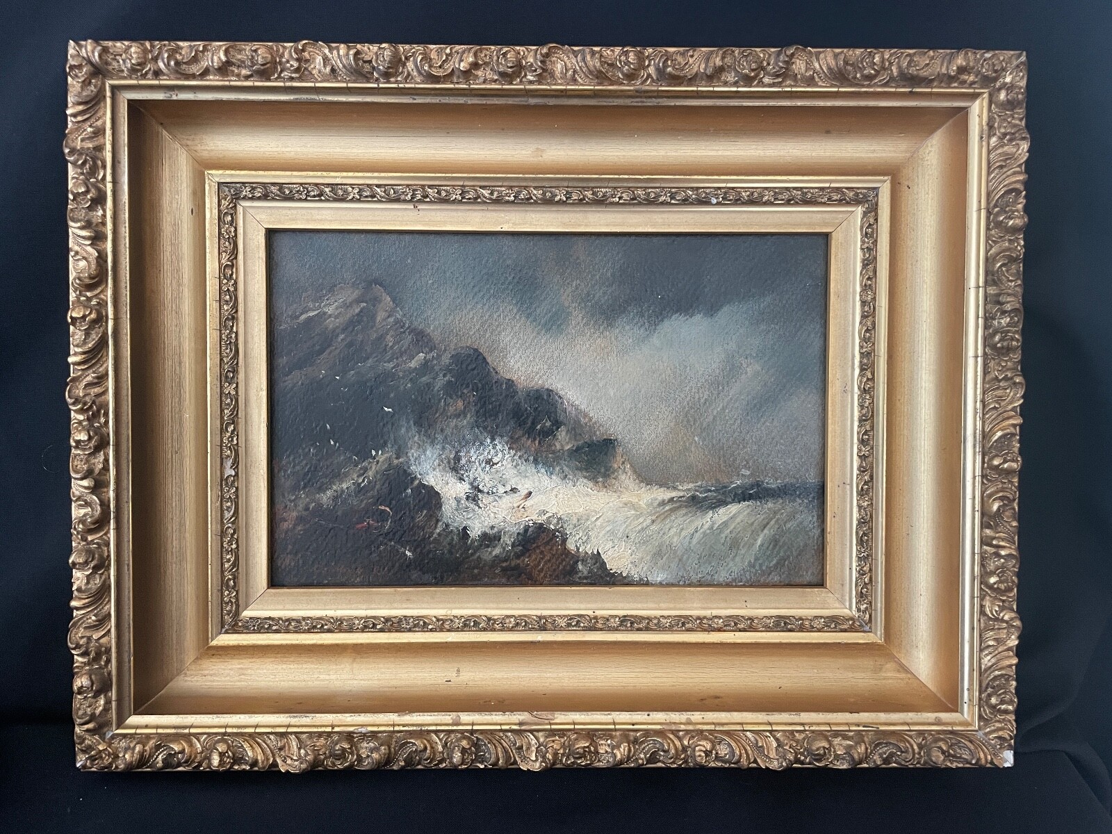 Attributed to John Constable RA (1776–1837) Oil on Panel Stormy Seascape Paint