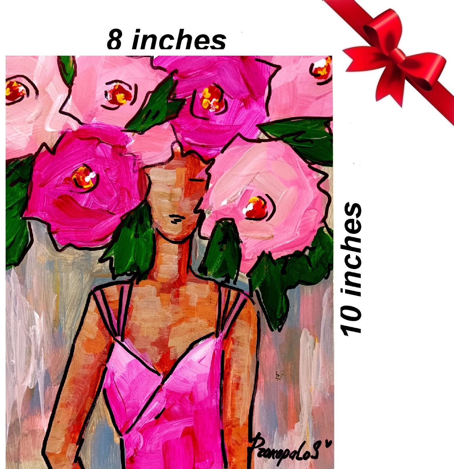Woman Face Artwork Original Art Faceless Portrait Painting Abstract Woman Art