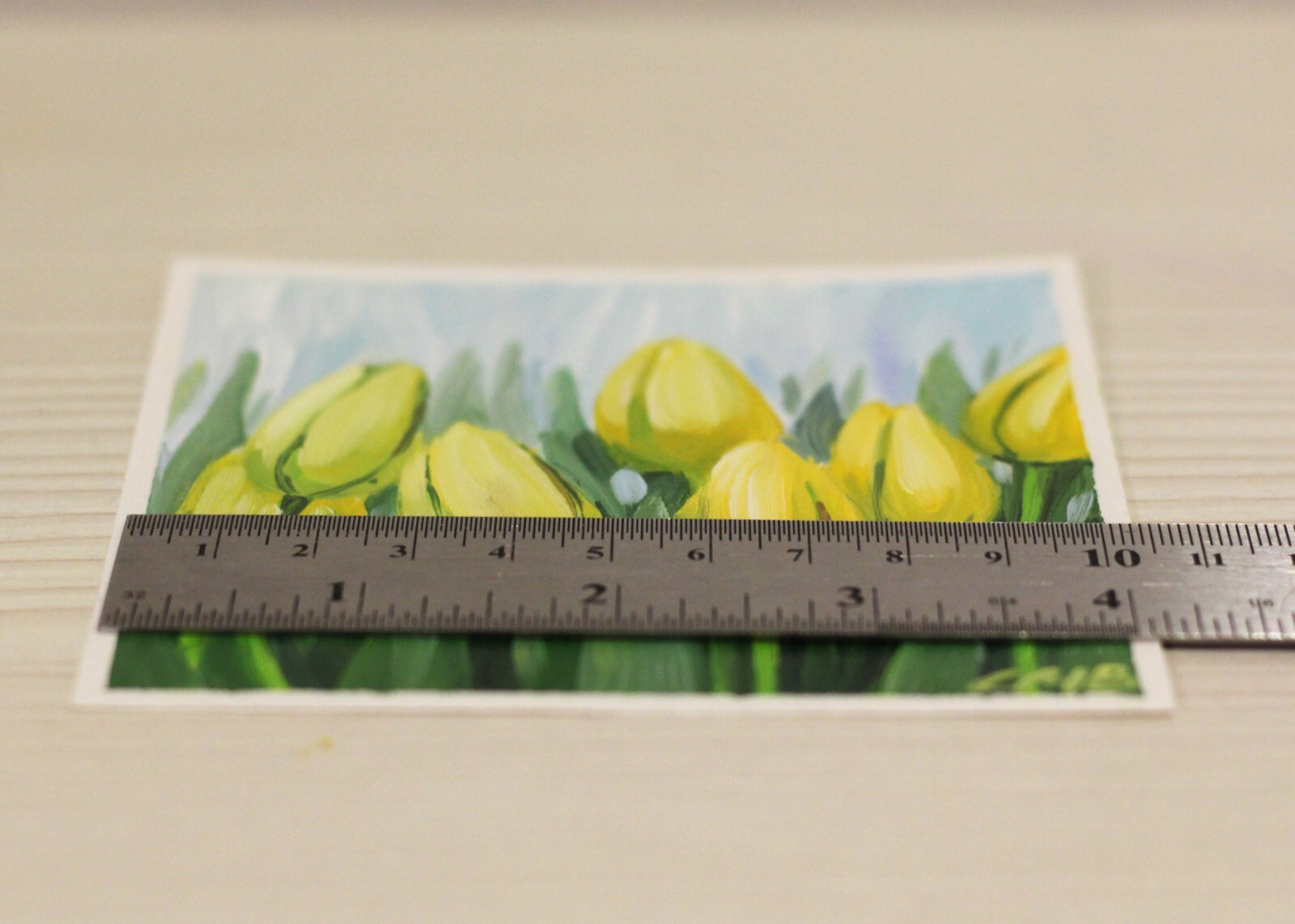 Tulips Original Oil Painting 4×4 Spring Flowers Hand Painted Author’s Painting