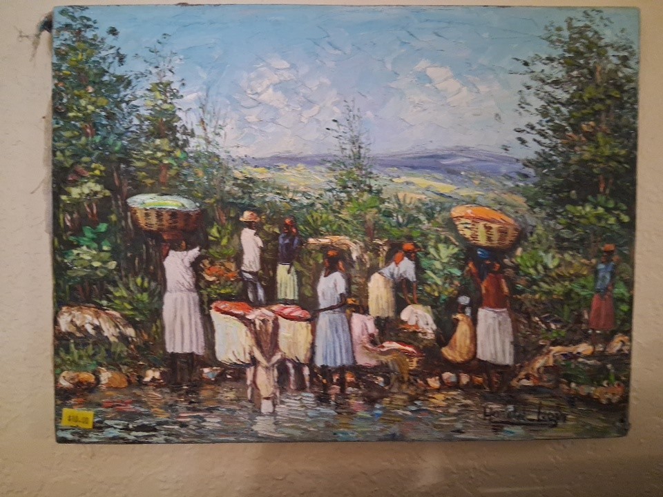 Vintage Listed Haitain Artist Harold Leger Port au Prince
