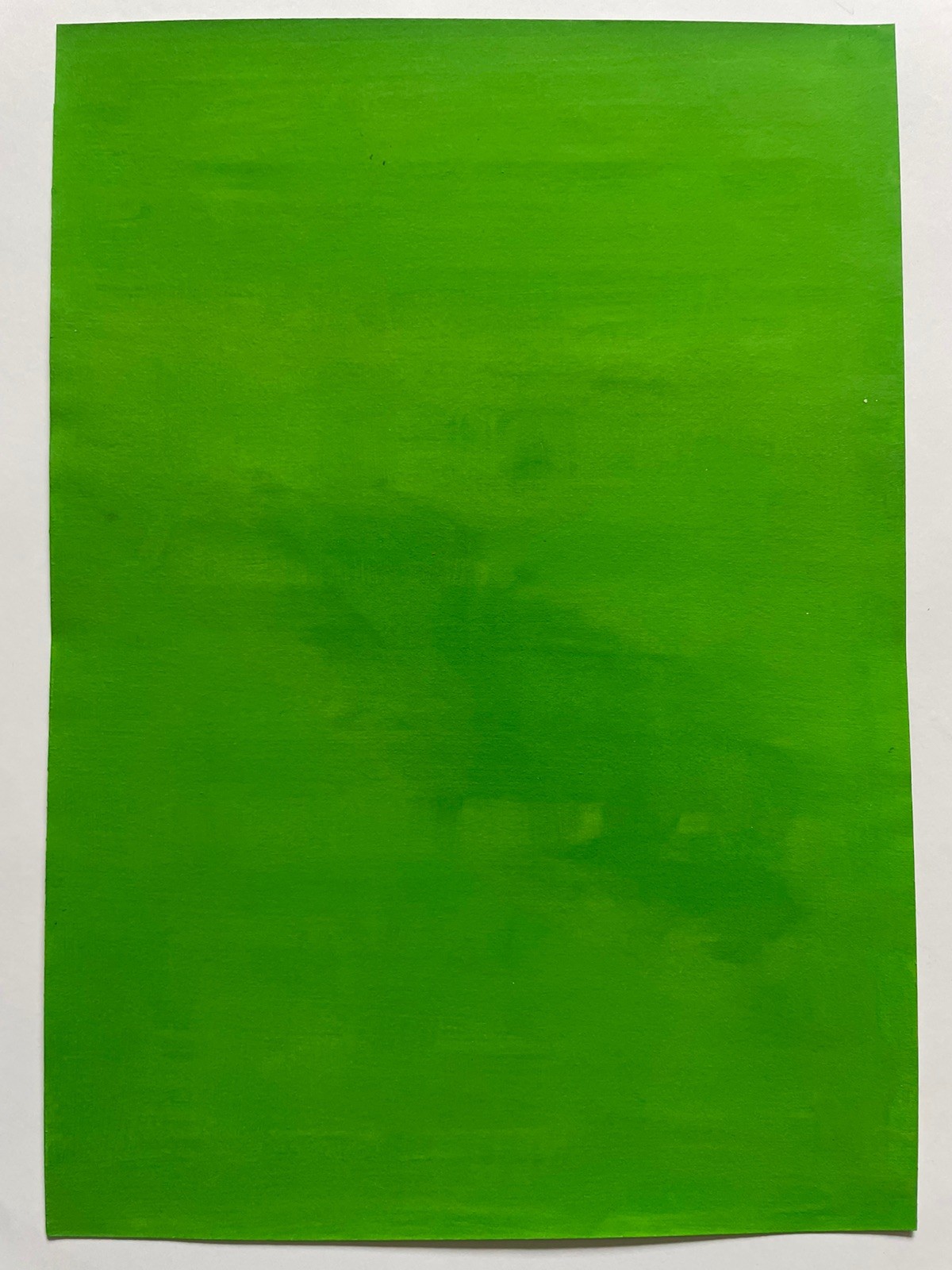 Yves Klein Monochrome Hand Painted Green Art Painting no Print French France F52