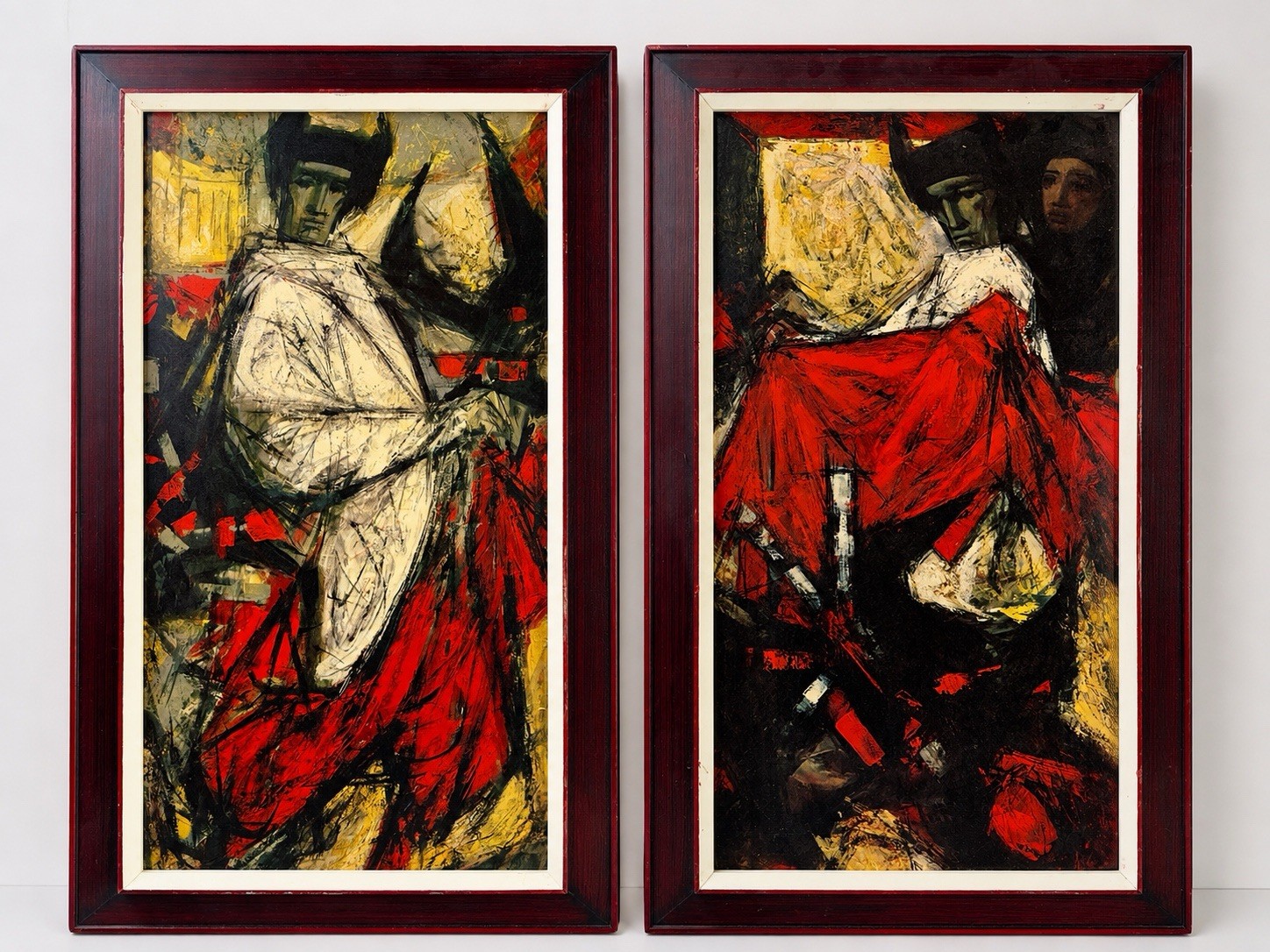 Set of 2 Framed Antonin Marek Machourek The Red Robe Matador decorative prints