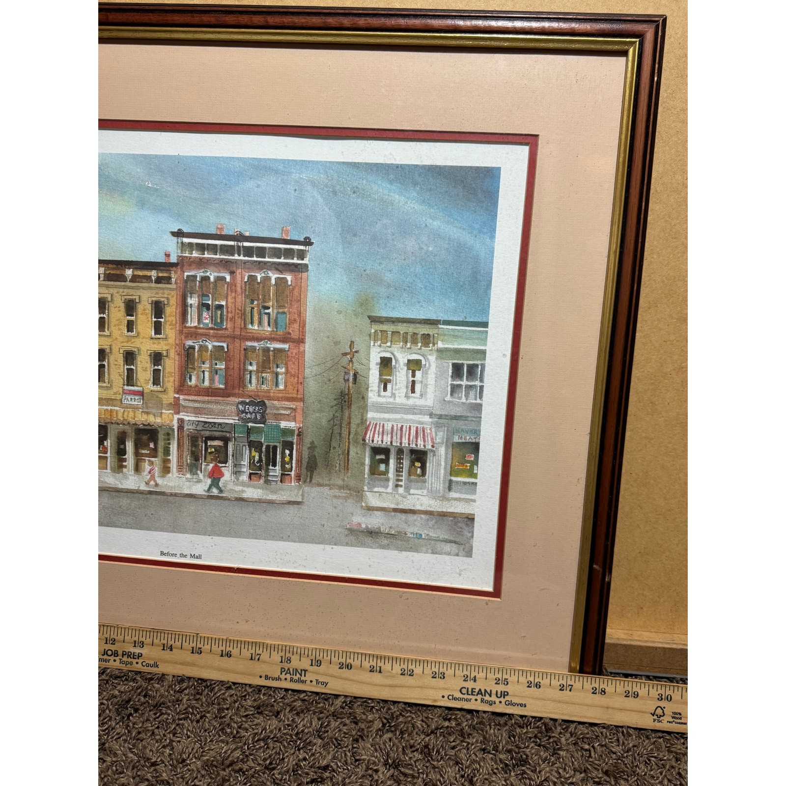 W.B. Rehse Watercolor Painting «Before The Mall» Numbered 150/150 Cincinnati 80s