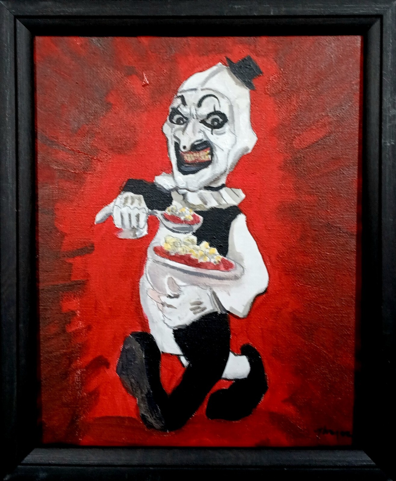 Original Art The Clown Art Crispies Horror Painting Thayer Art OOAK Terrifier