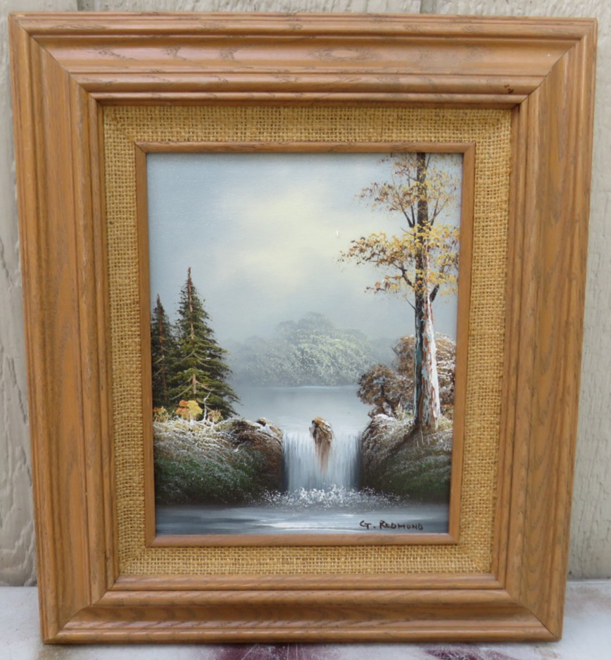 SMALL CALIFORNIA OIL ON CANVAS IMPRESSIONIST LANDSCAPE PAINTING SIGNED