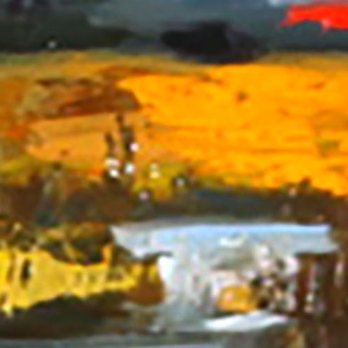 UKRAINE LANDSCAPE Oil painting contemporary 8×8 UKRAINE