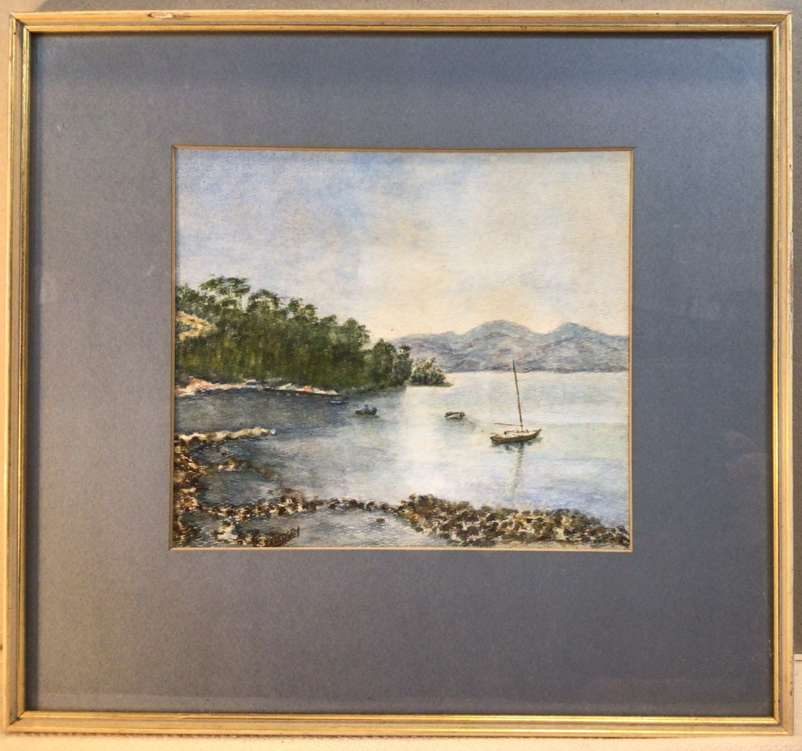 Artist K Lindsay Port Arthur Tasmania Framed Watercolour Circa 1960s
