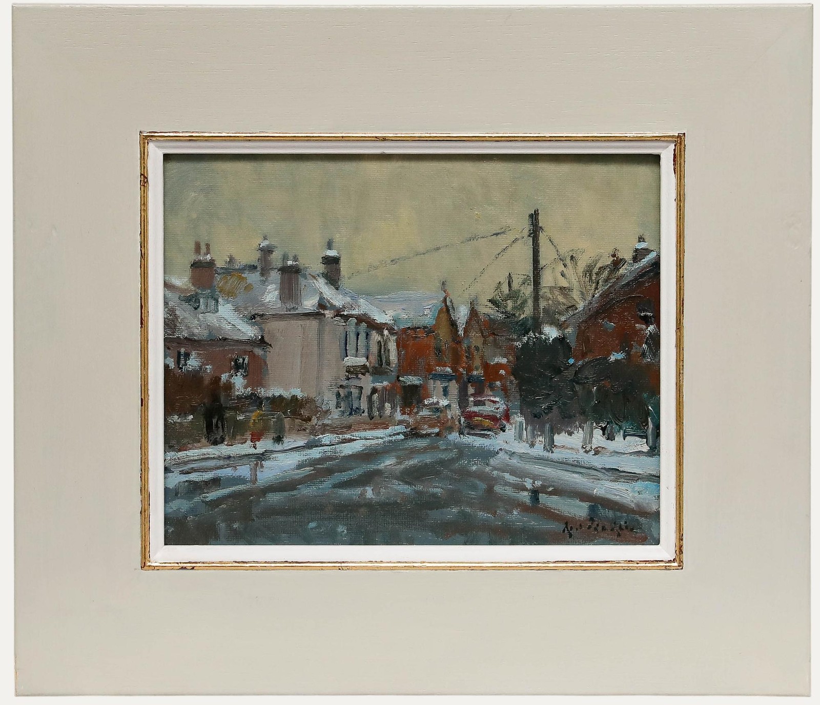 Rodney Pearce (b.1942) – 20th Century Oil, Snowy Bembridge