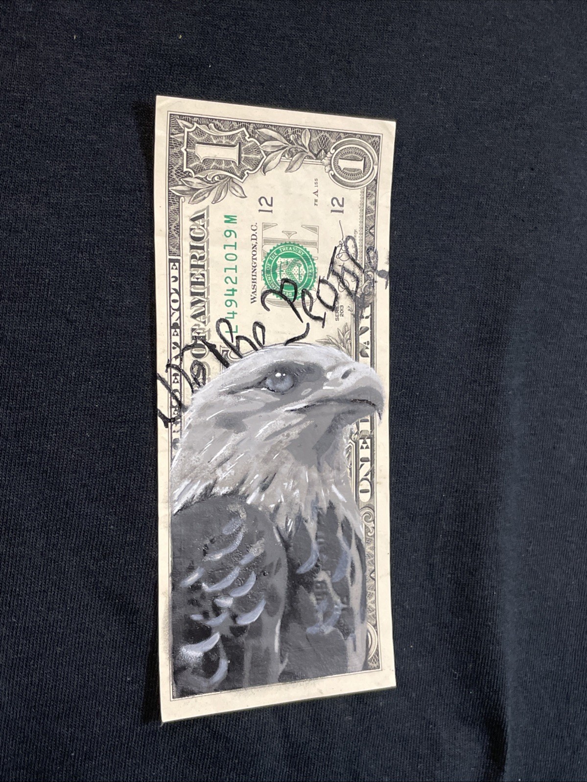 Eagle We The People 1 Dollar Bill painting Graffiti Art Street Art America