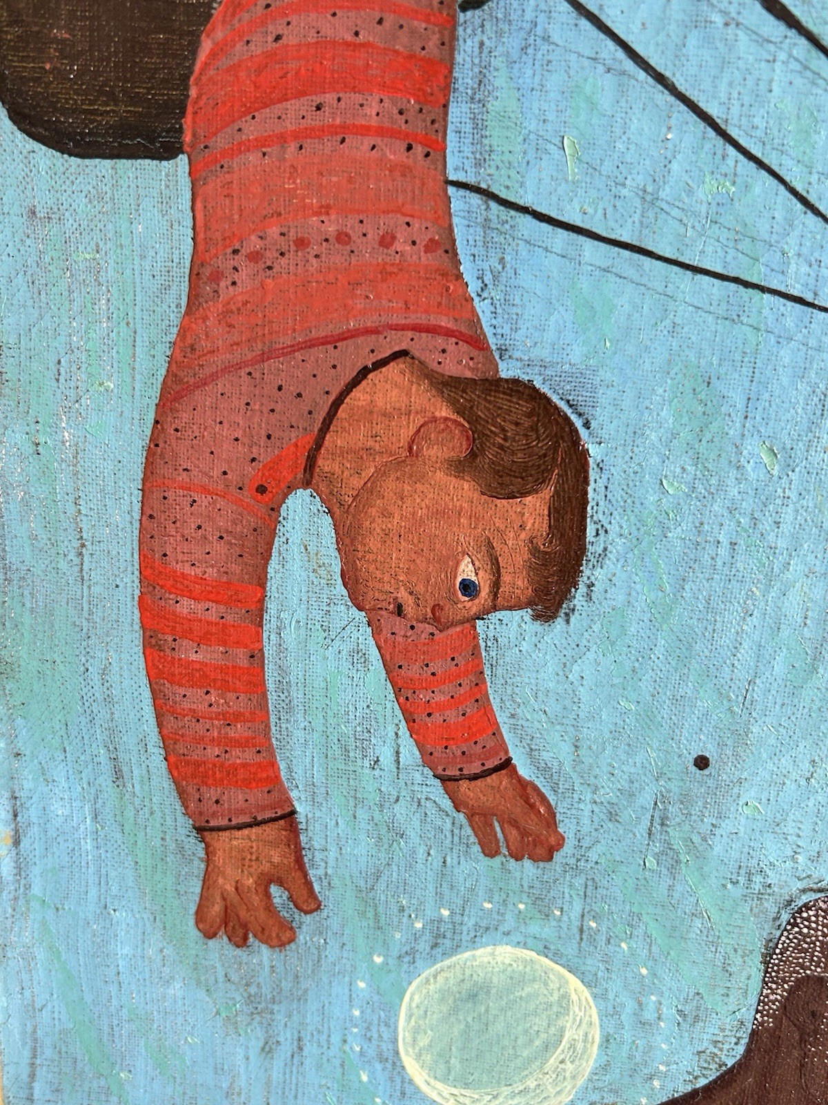 Vojo Stanic (Montenegro, 1924-2024) Important Large Folk Art Oil Canvas Painting