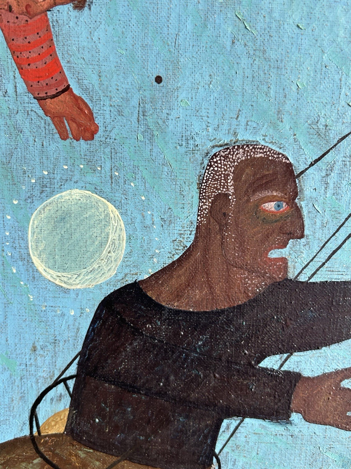 Vojo Stanic (Montenegro, 1924-2024) Important Large Folk Art Oil Canvas Painting