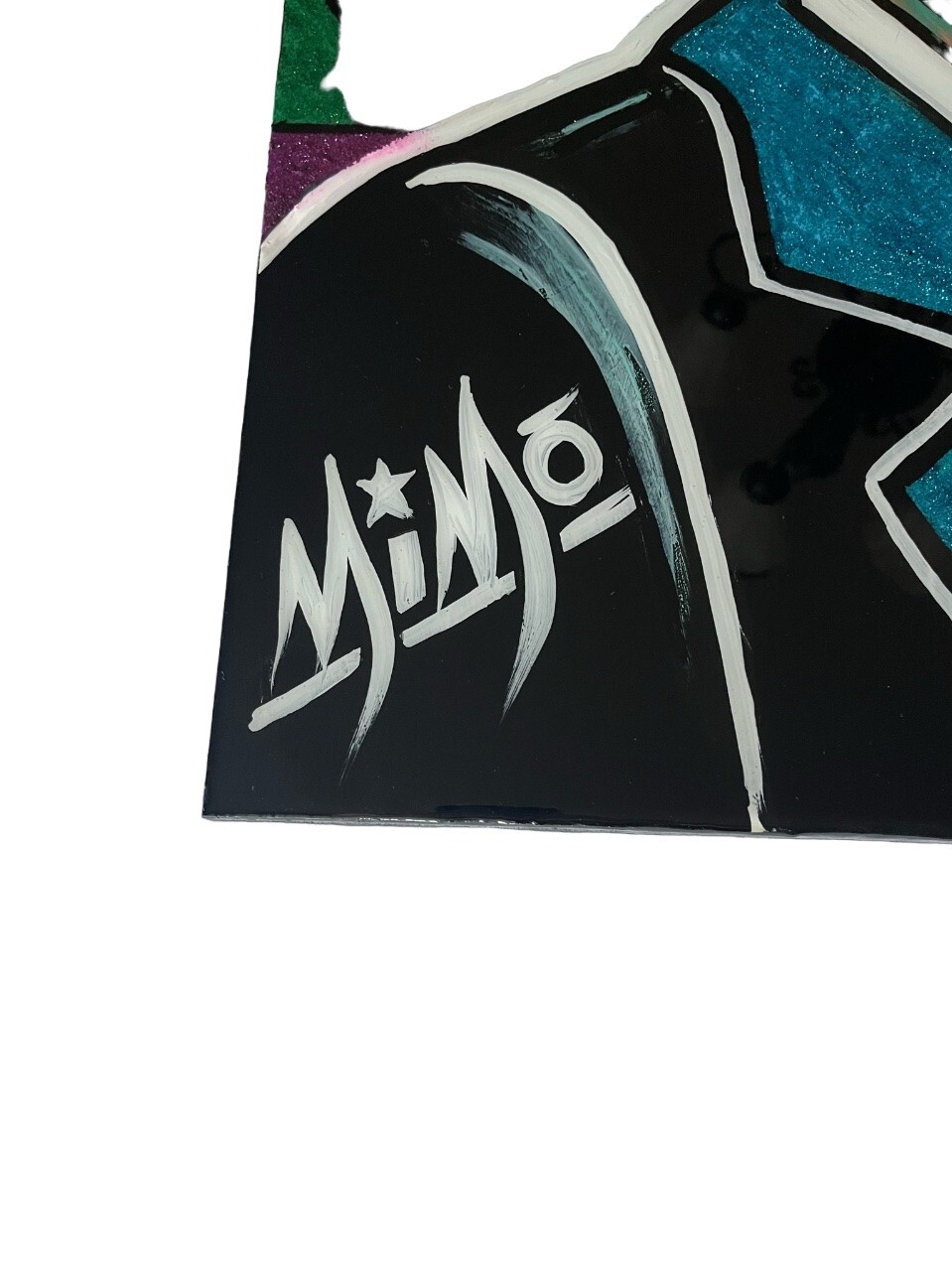 Mike Mozart MiMo Peter Keil Collab Painting Acrylic Metal Flake 1/1 28×22