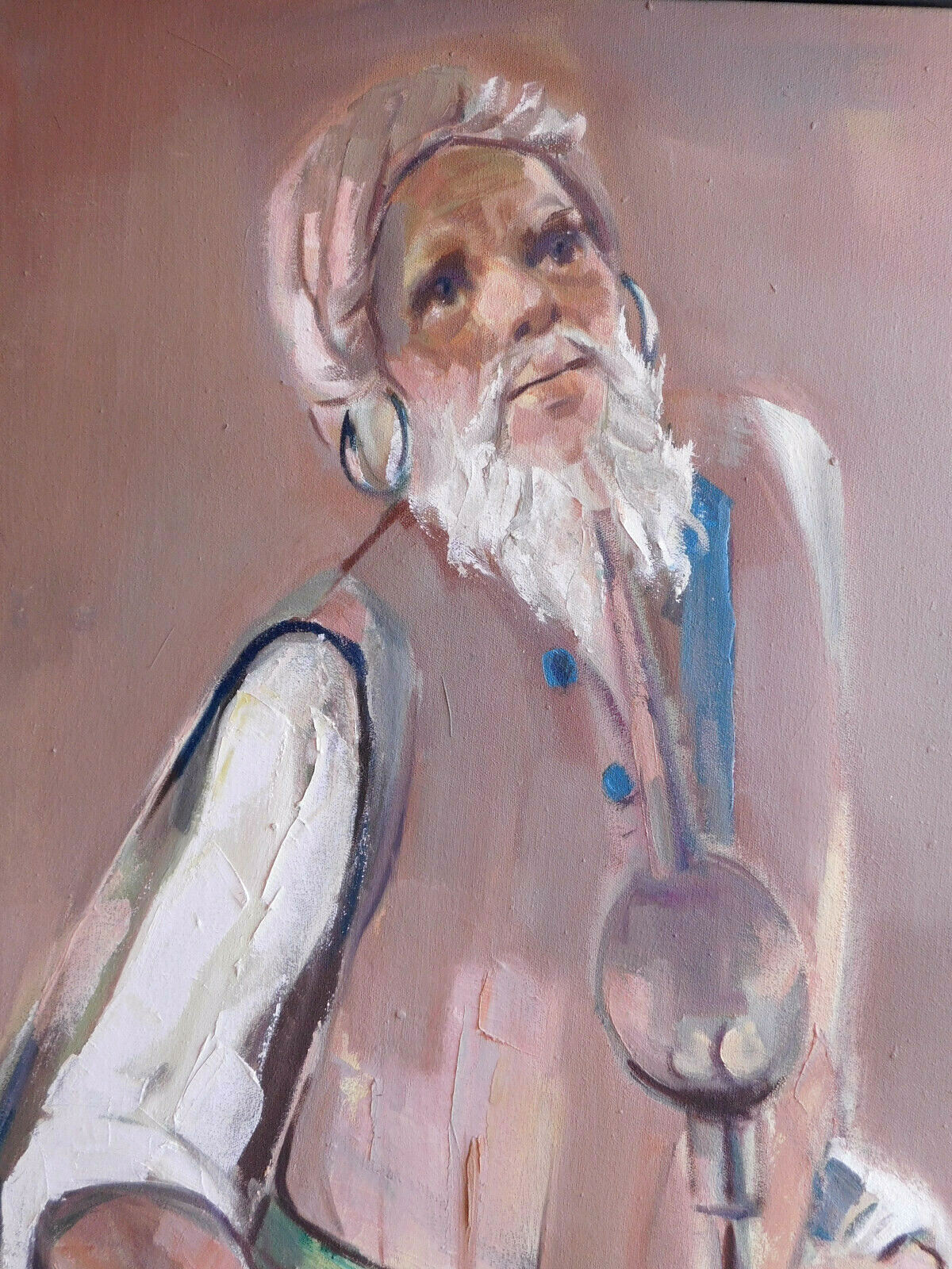 VERY WELL DONE LARGE ORIGINAL SIGNED INDIAN OIL PAINTING