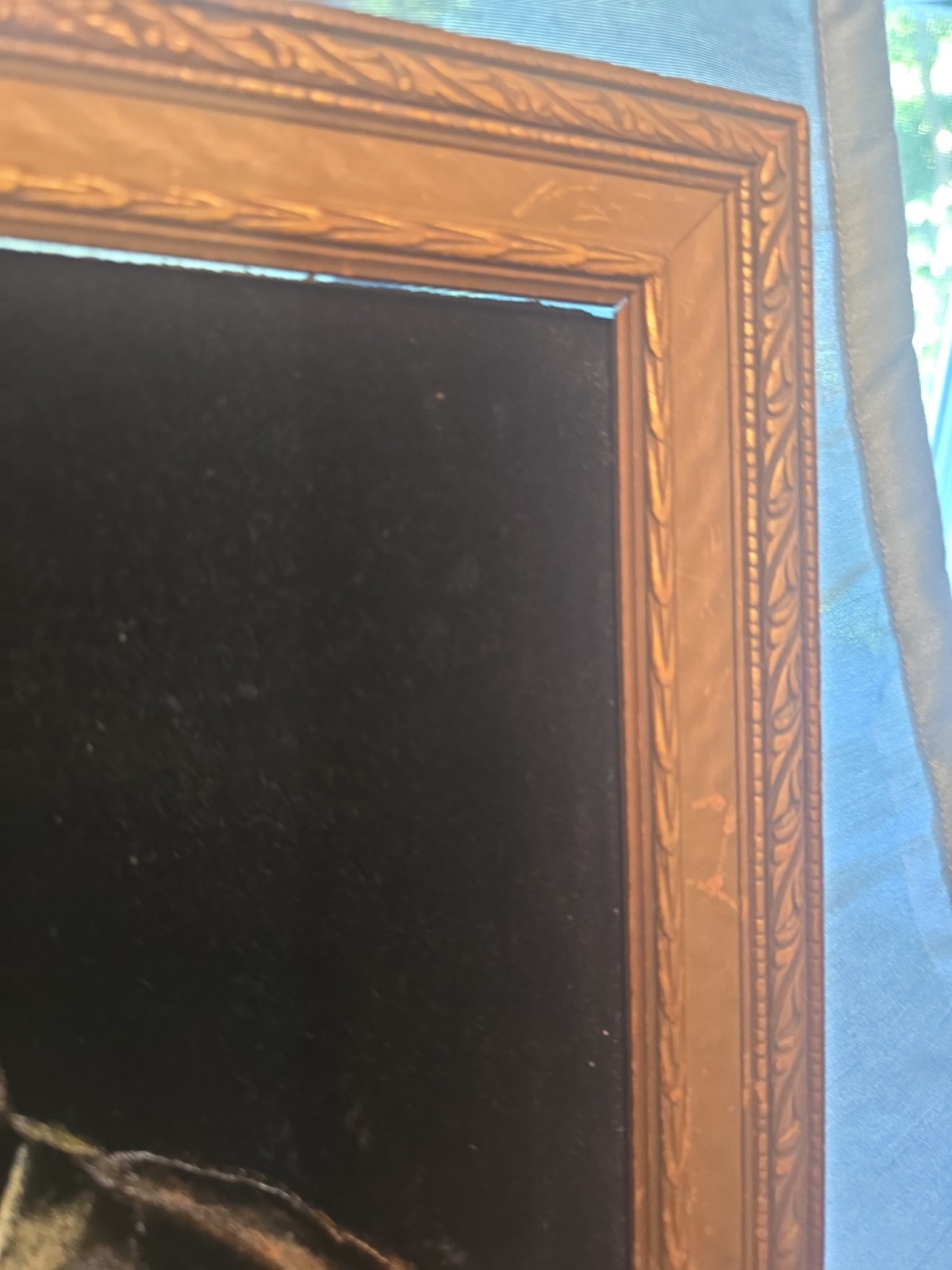 Vntg 70’S MCM Equestrian Western Framed Black Velvet Horse Head Painting -READ