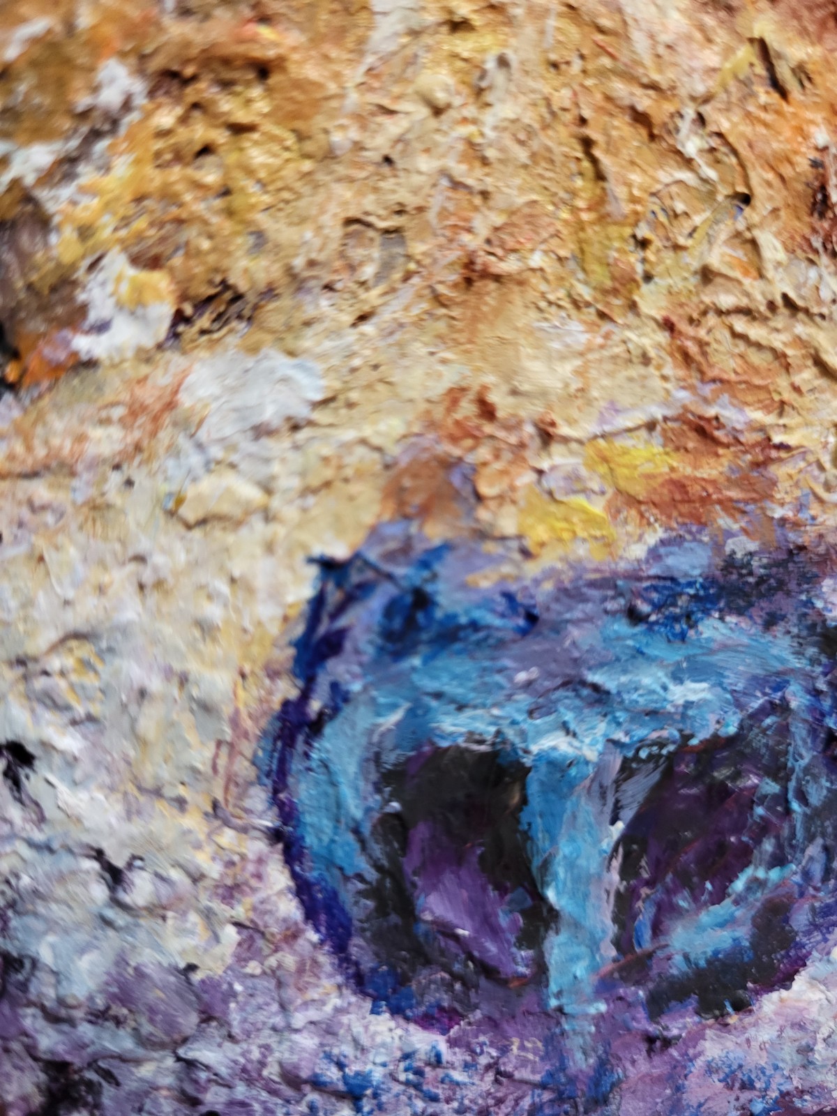 18 X 22 In Acrylic Original Fox Framed Textured Painting on hardboard
